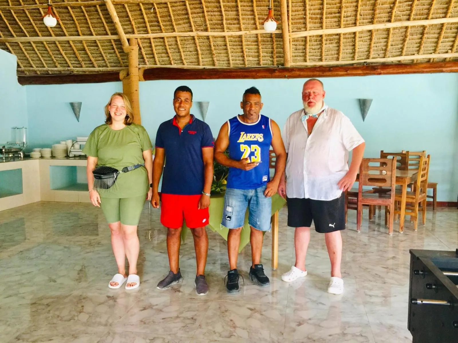 group of guests in Malika Nungwi Hotel