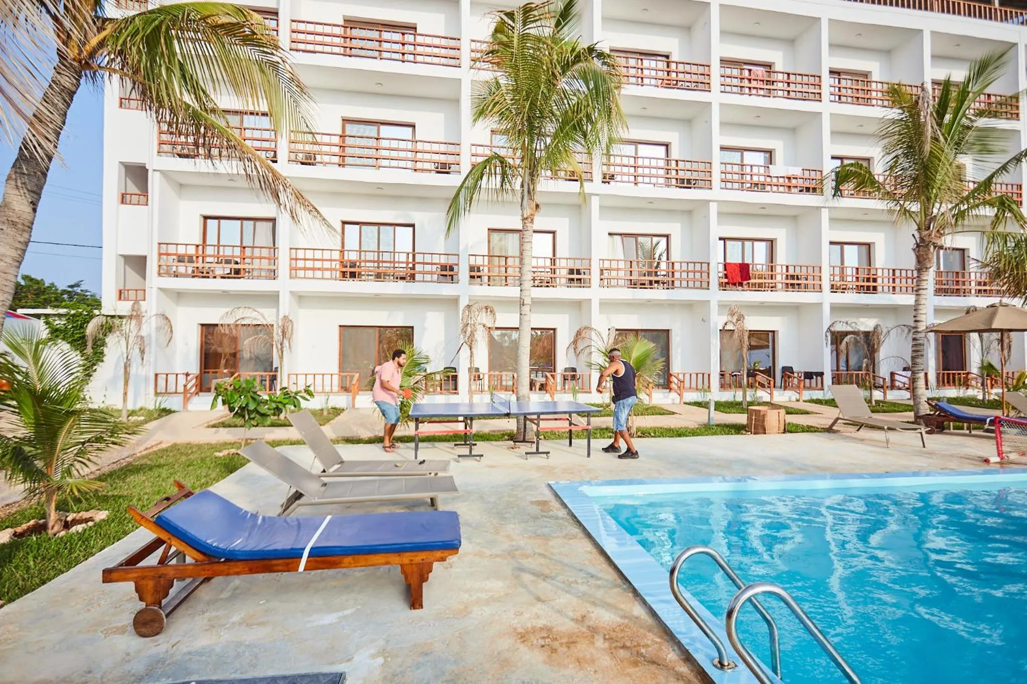 Pool view in Malika Nungwi Hotel
