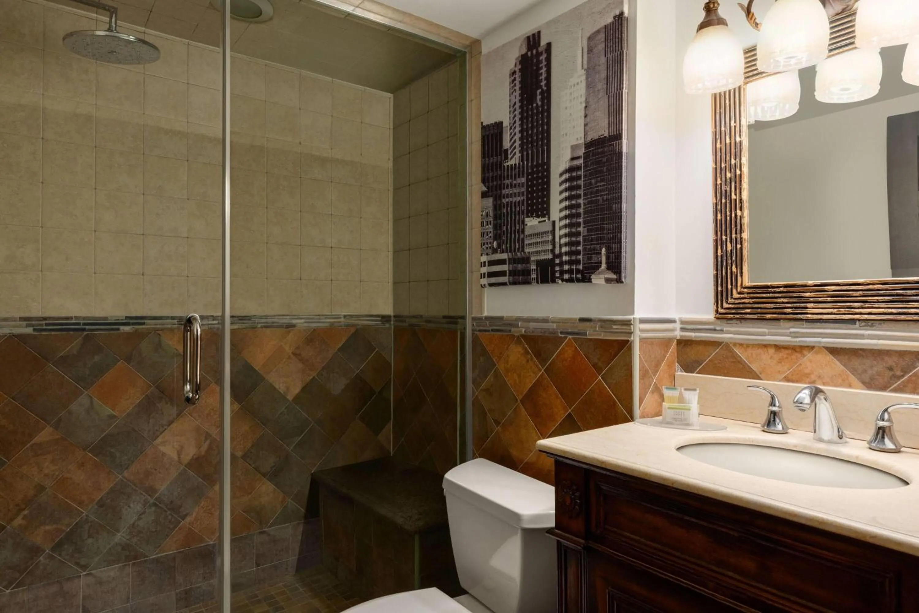 Bathroom in Super 8 by Wyndham Meadowlands