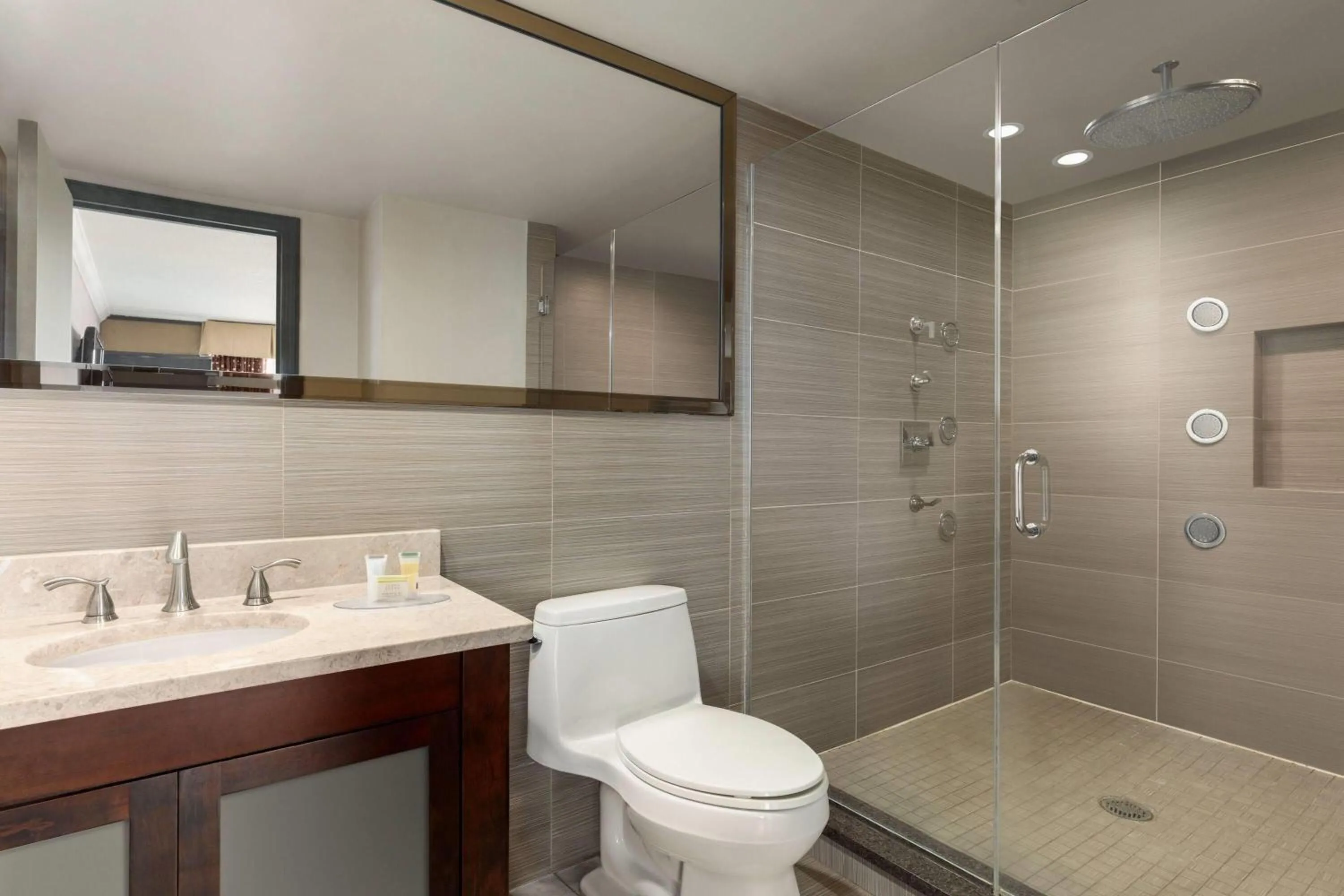 Bathroom in Super 8 by Wyndham Meadowlands