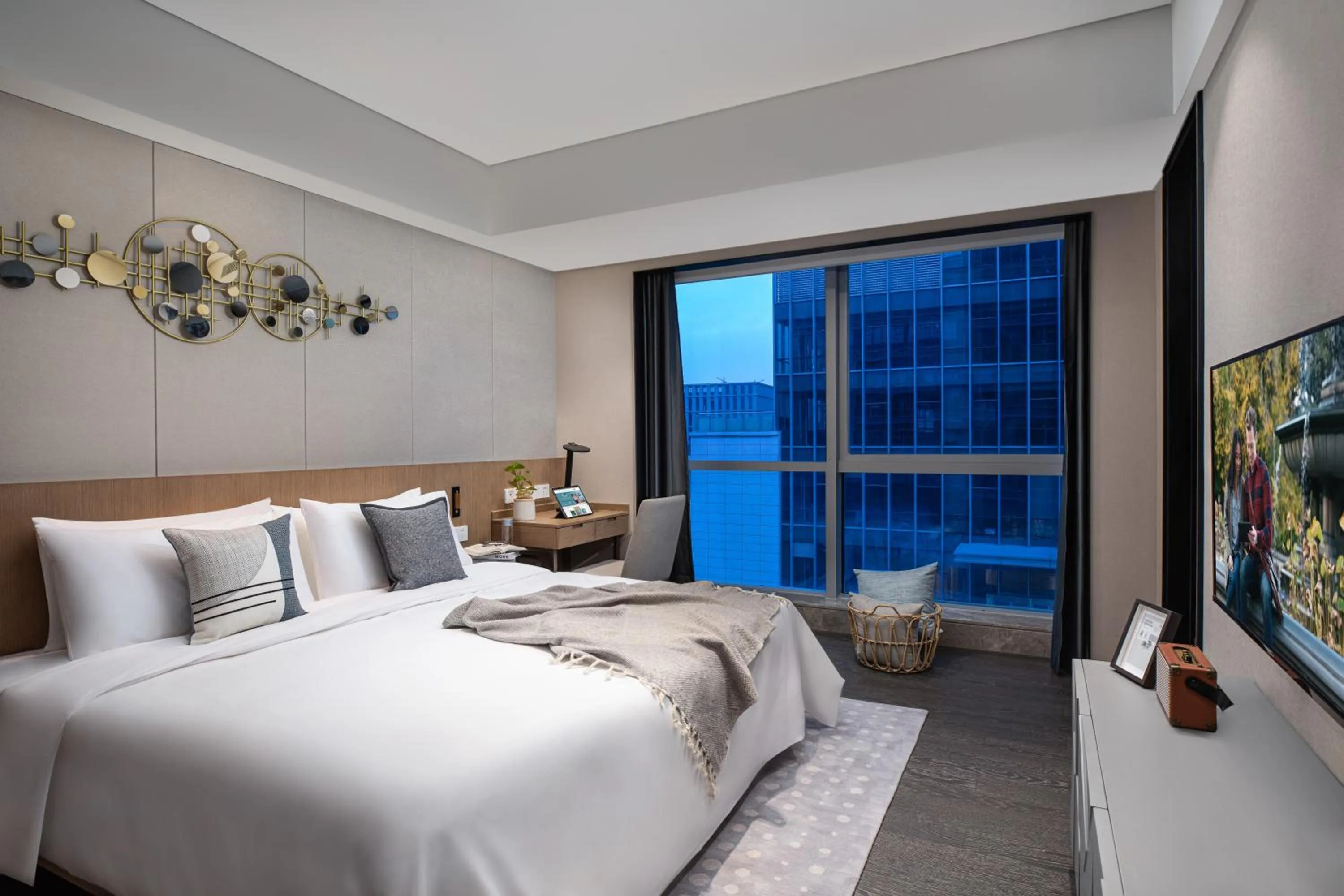 Bedroom, Bed in Citadines New District Wuxi
