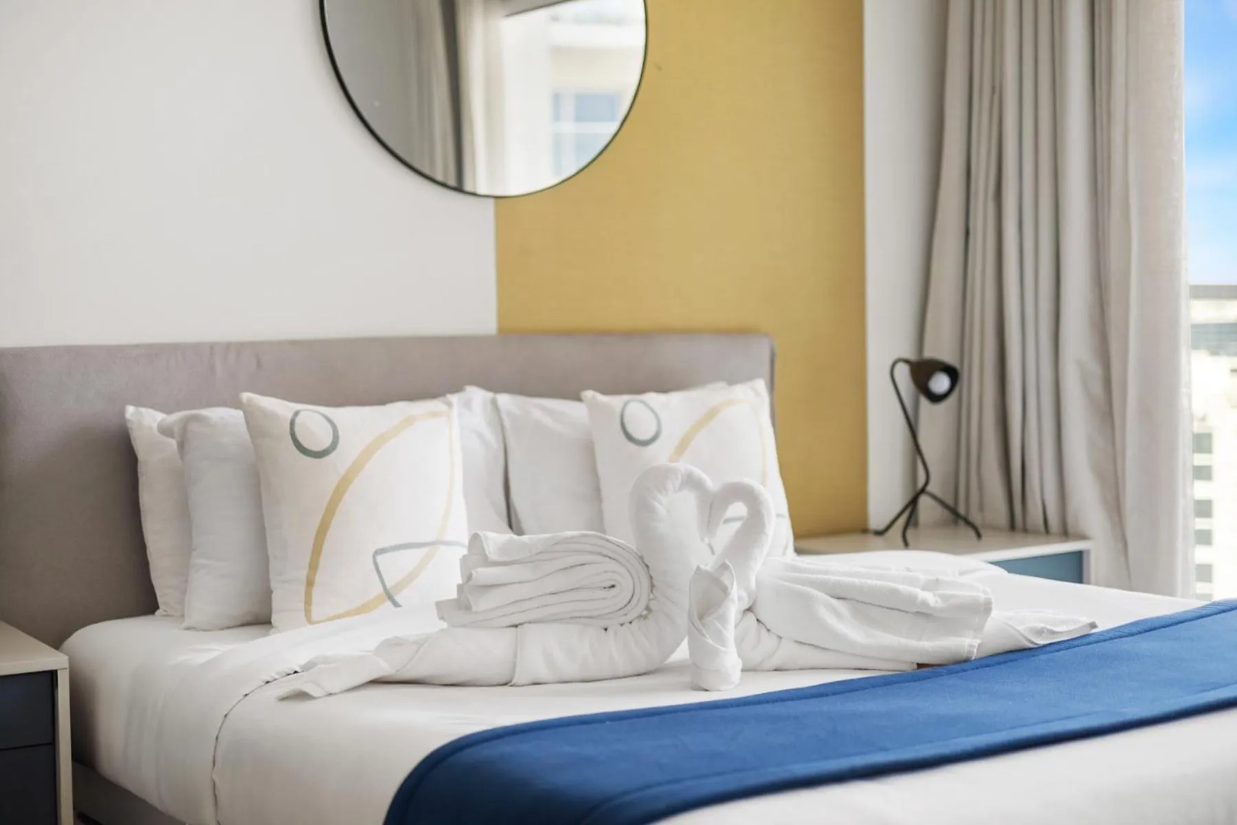 Bed in Unlock Metropolis Business Bay