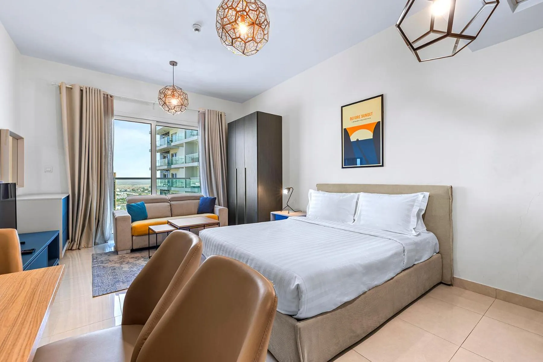 Bed in Unlock Metropolis Business Bay