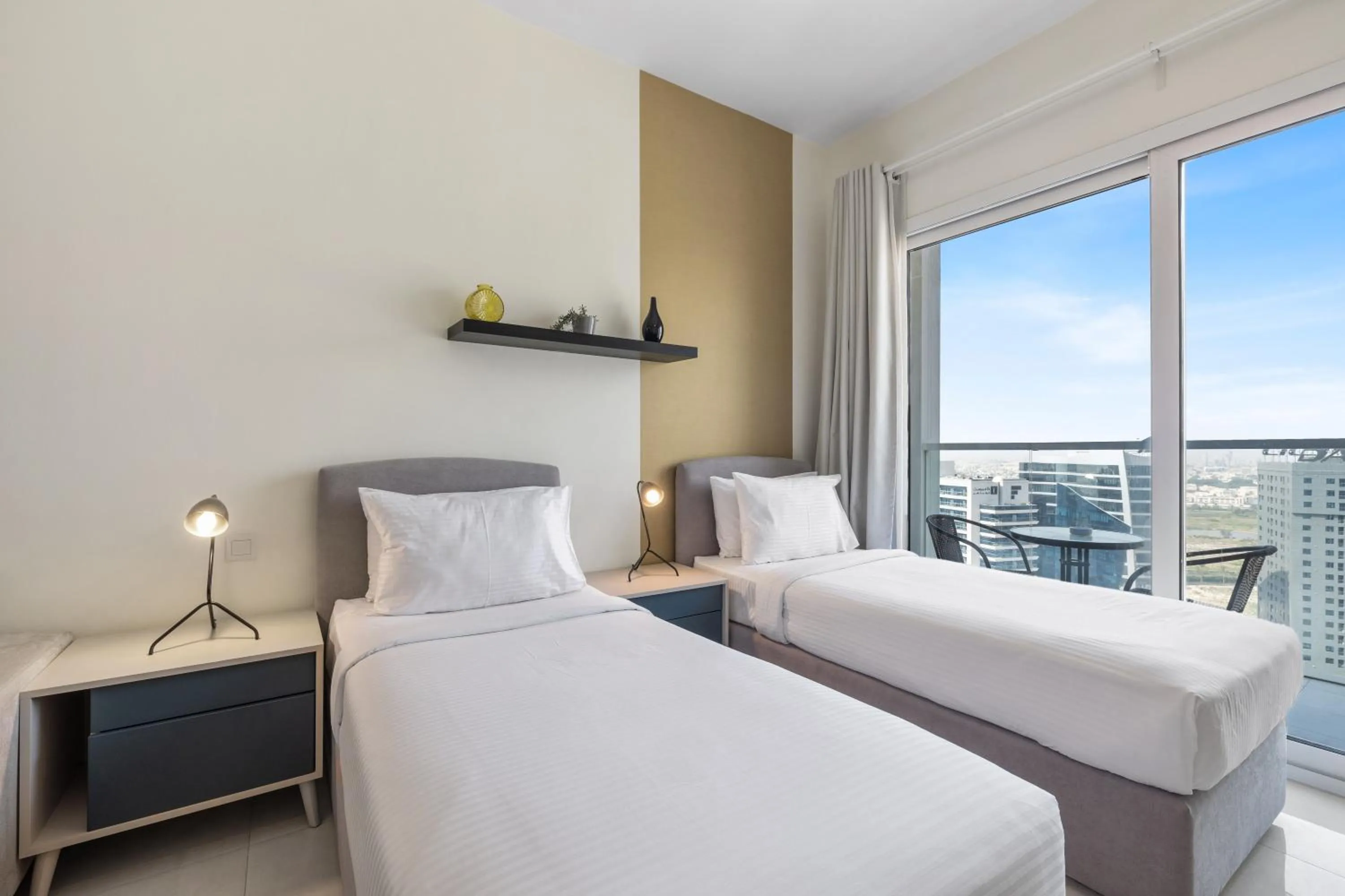 Bed in Unlock Metropolis Business Bay