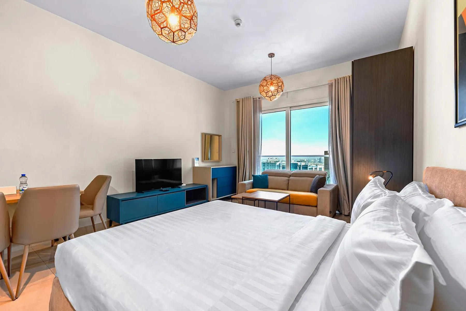 Bed in Unlock Metropolis Business Bay