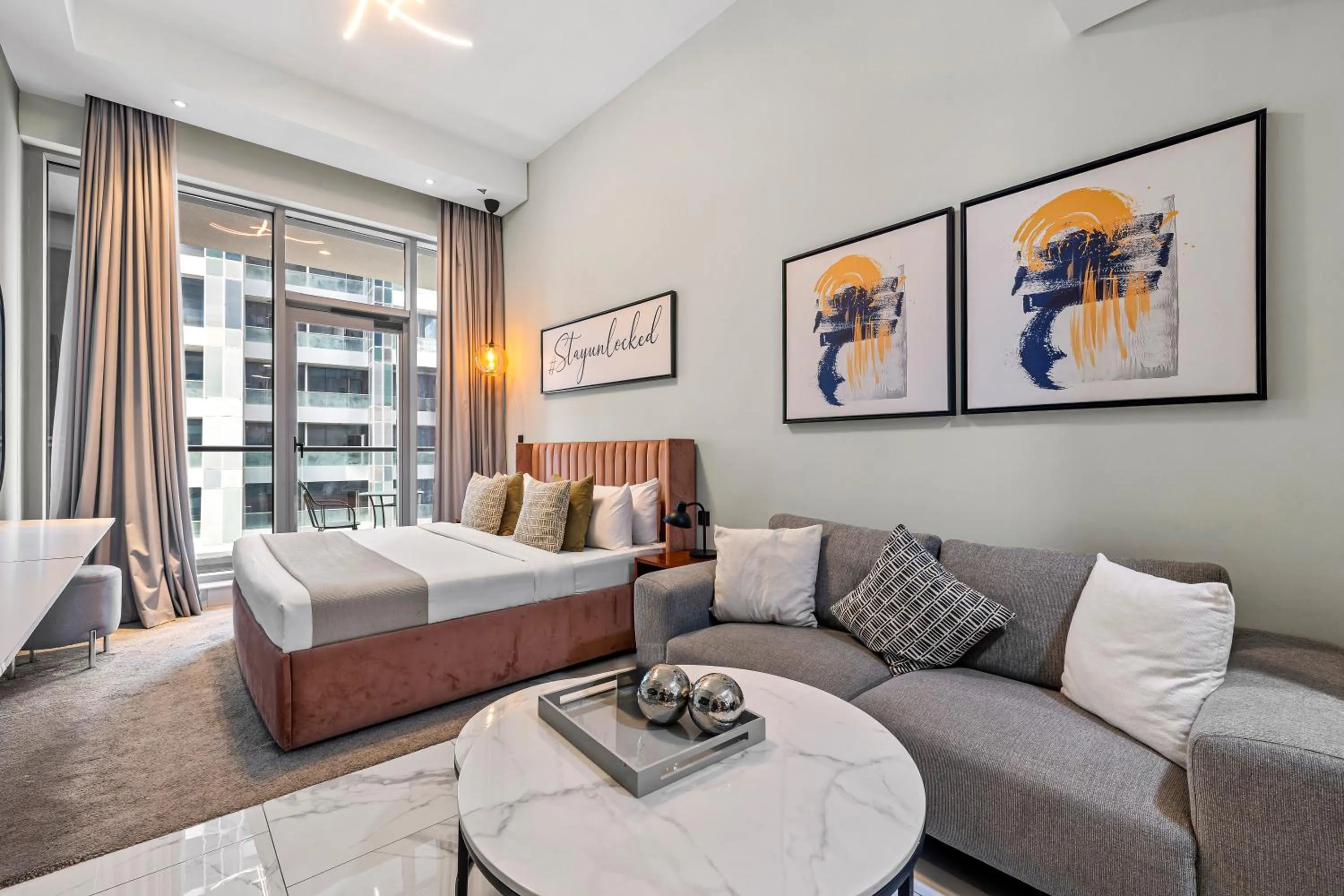 Bed in Unlock J One Downtown Dubai