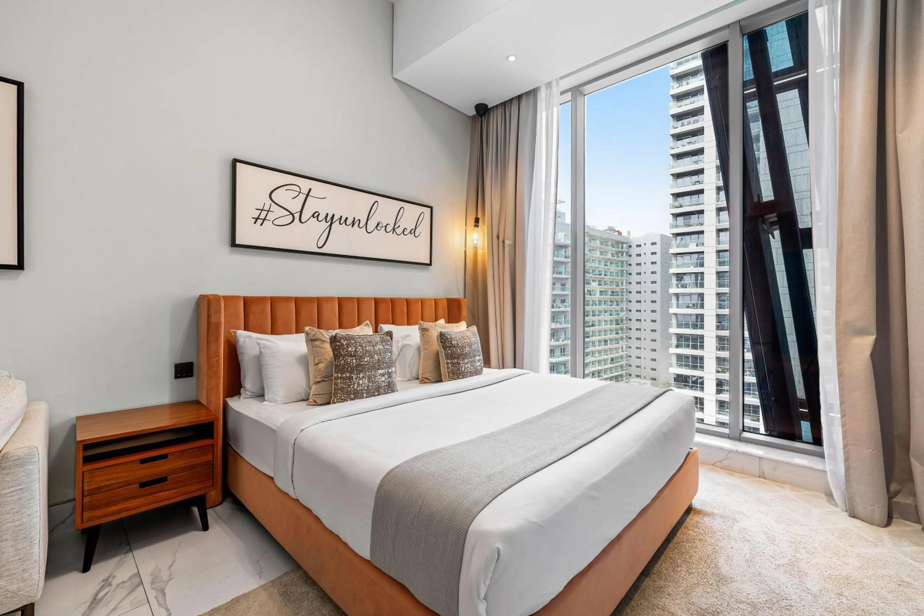 Bed in Unlock J One Downtown Dubai
