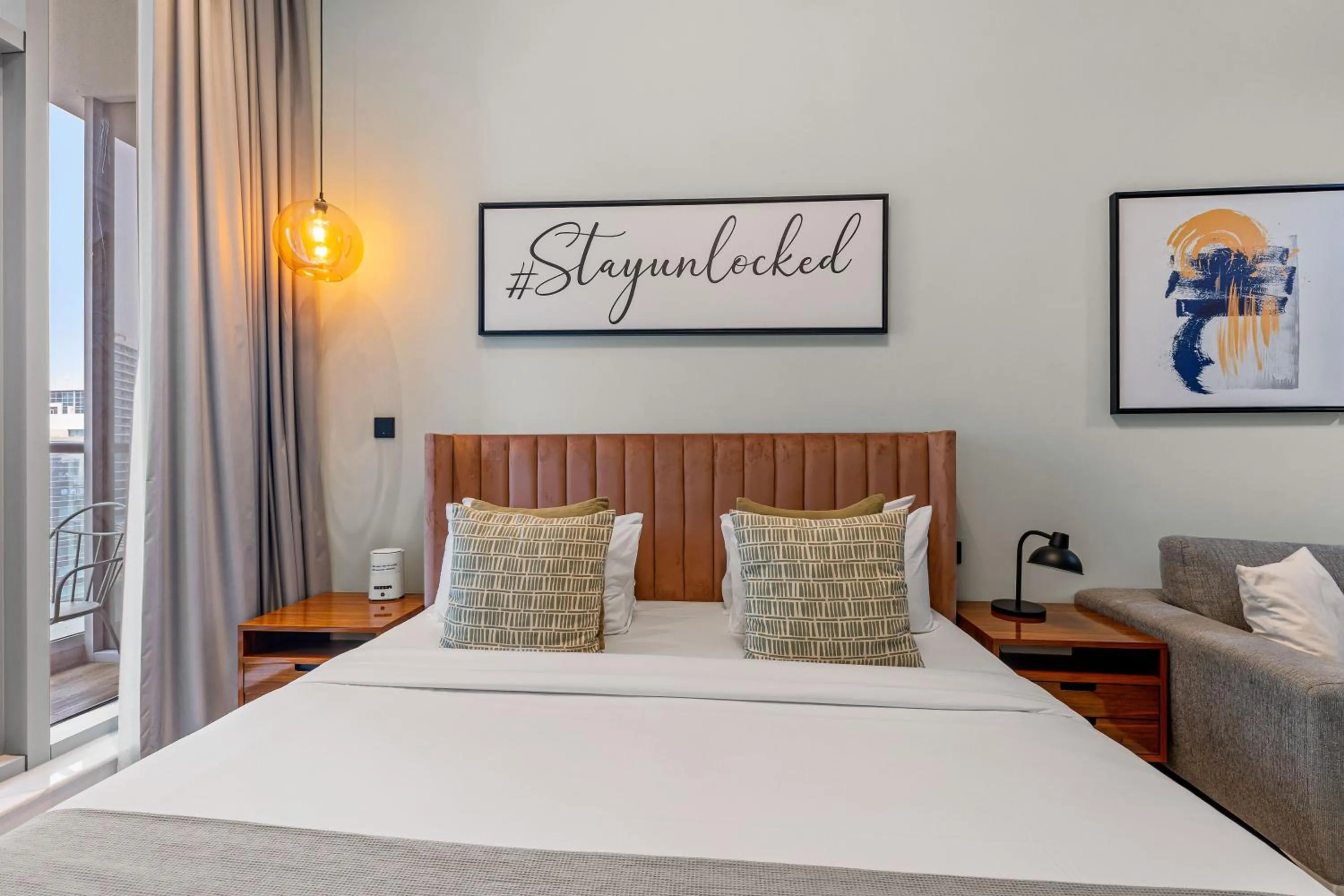 Bed in Unlock J One Downtown Dubai