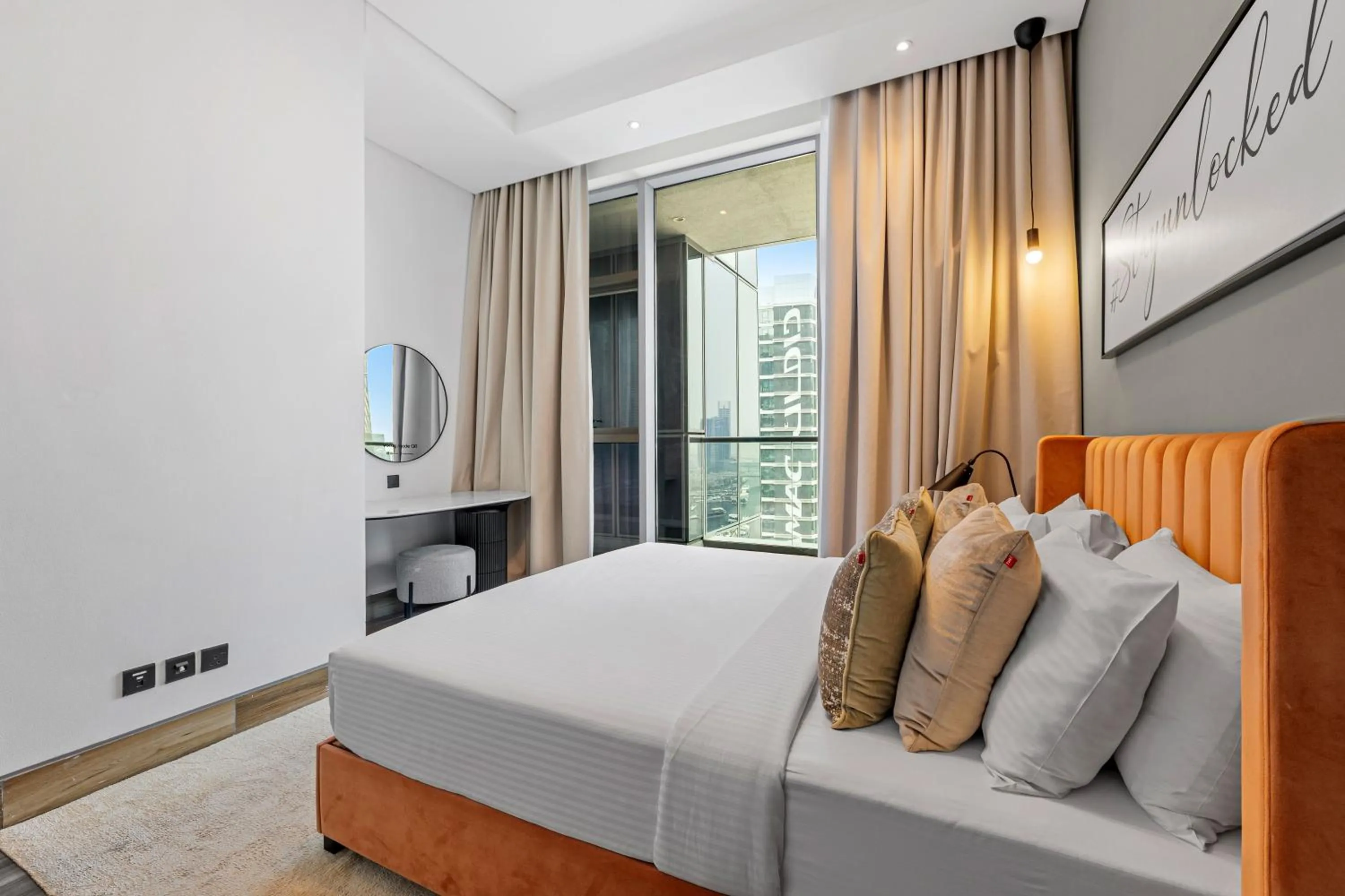 Bed in Unlock J One Downtown Dubai