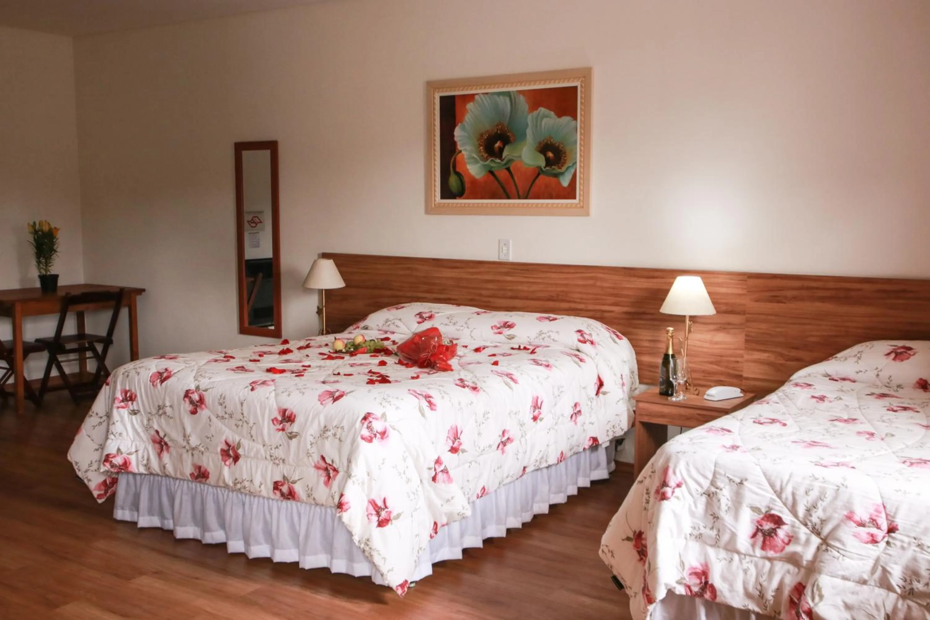 Bed in Pousada Recanto Feliz