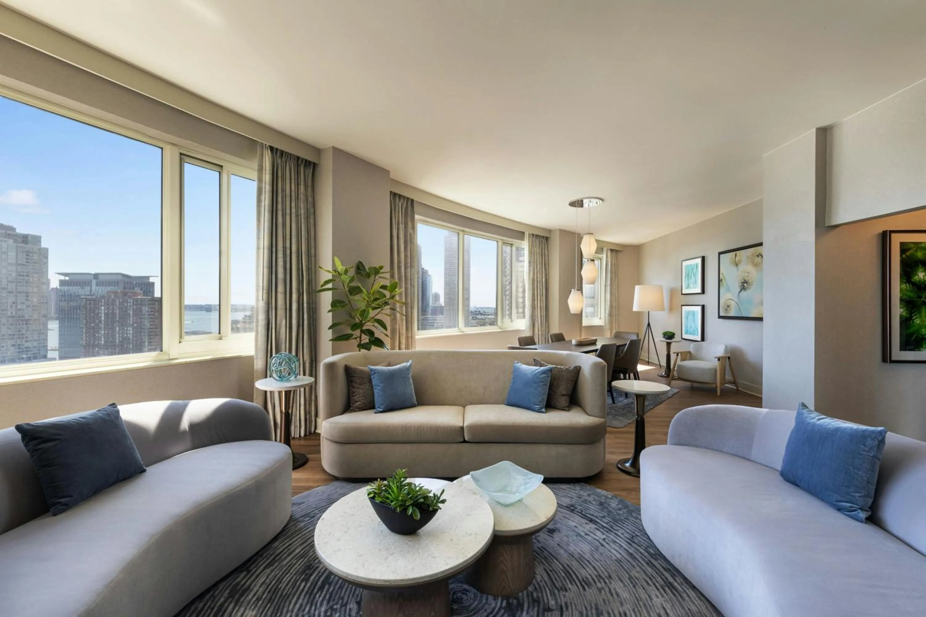 Living room in The Westin Jersey City Newport