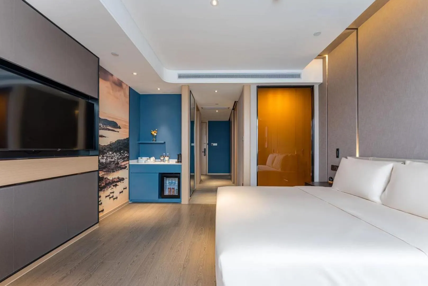 Bedroom, Bed in Atour Hotel Hangzhou Chongxian Banshan