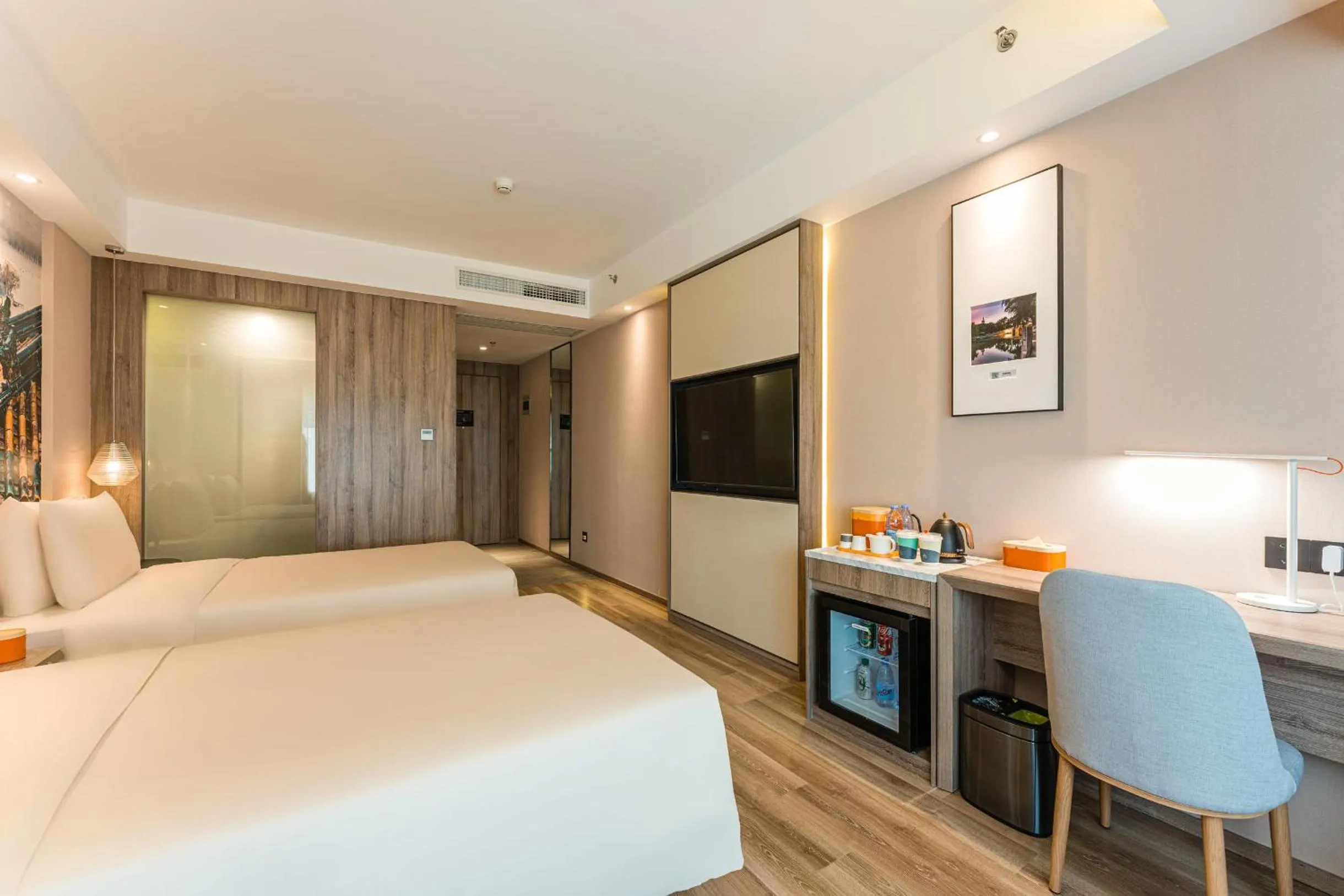 Bed in Atour Hotel Beijing Zhongguancun Life Science Park