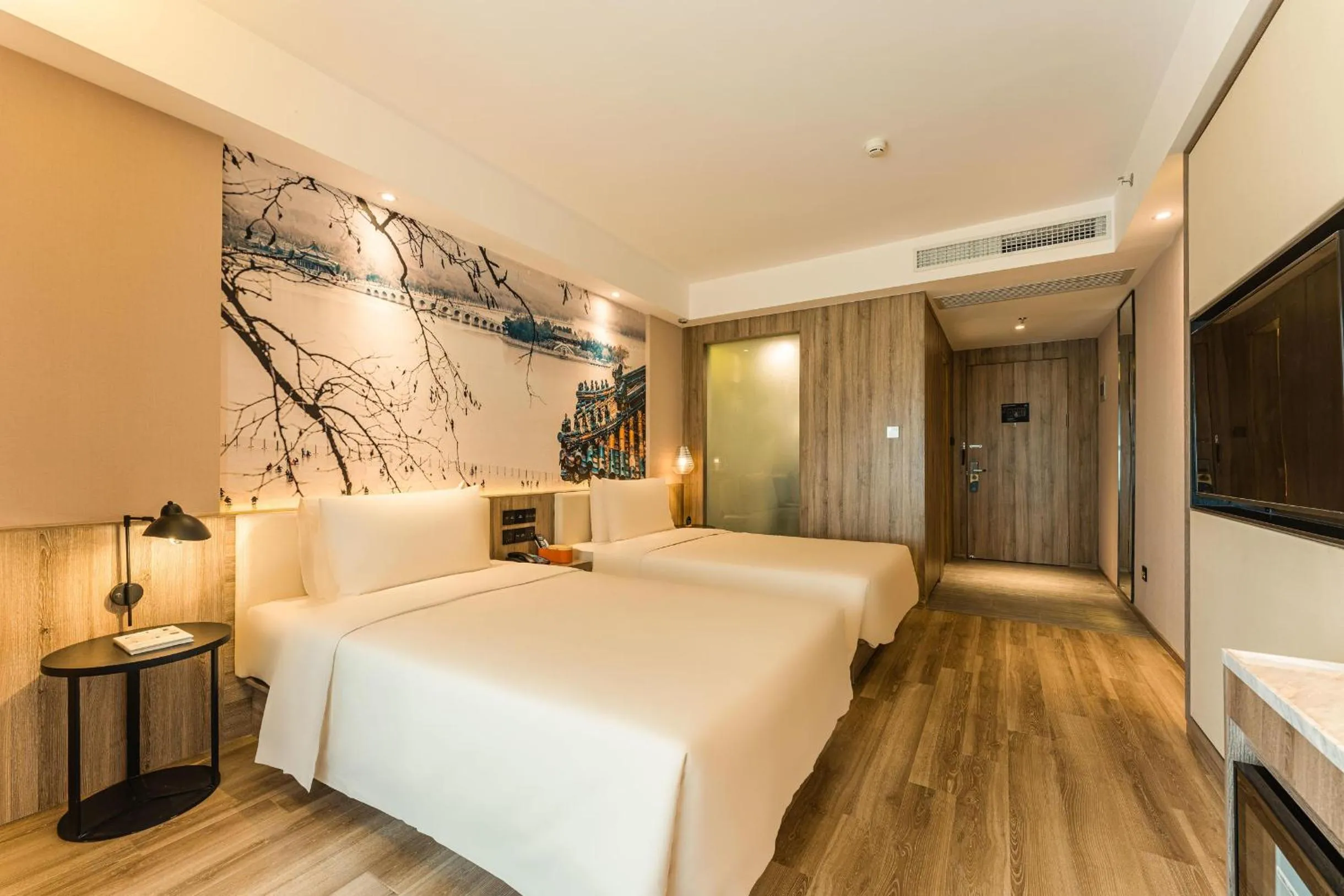Bed in Atour Hotel Beijing Zhongguancun Life Science Park