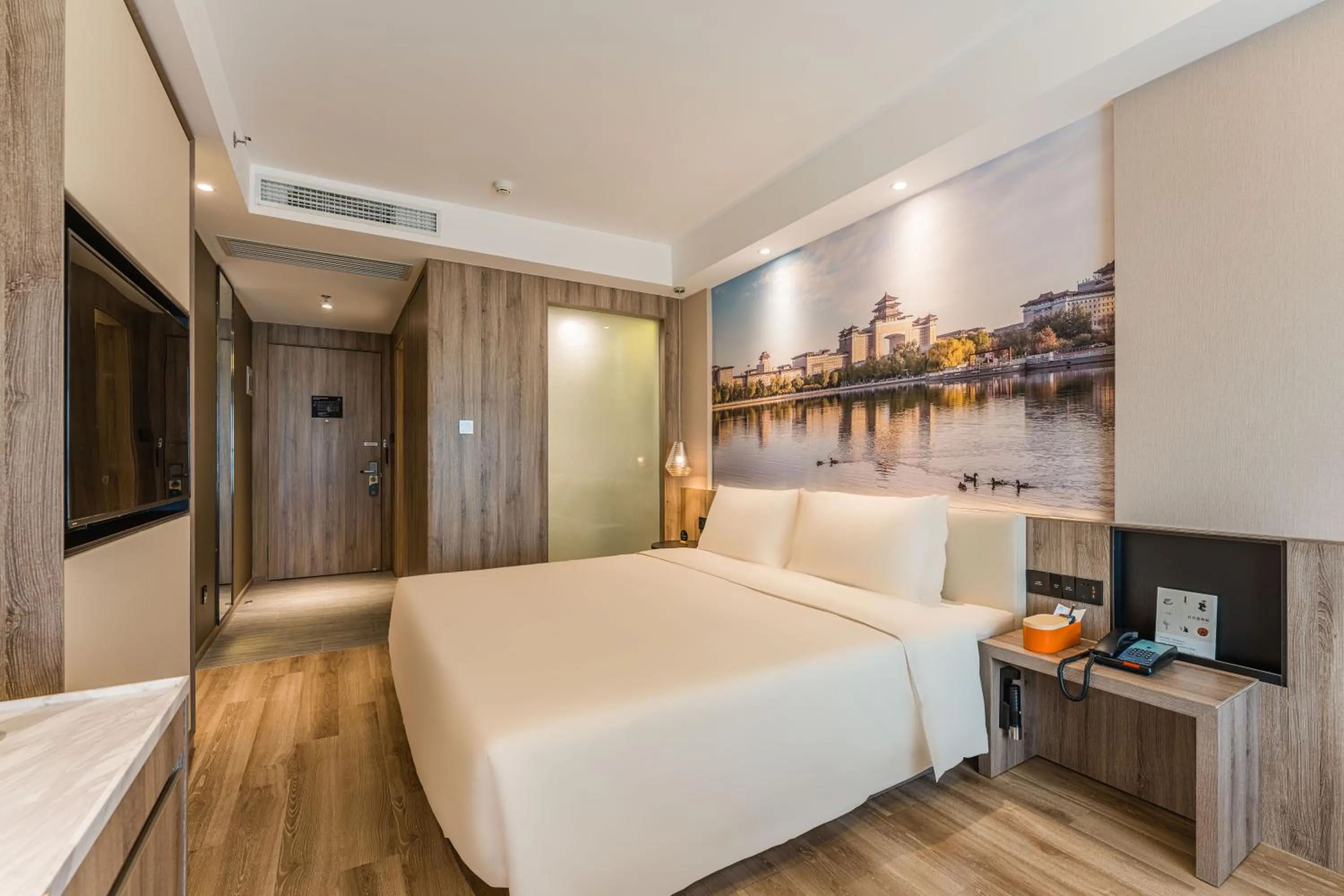 Bed in Atour Hotel Beijing Zhongguancun Life Science Park