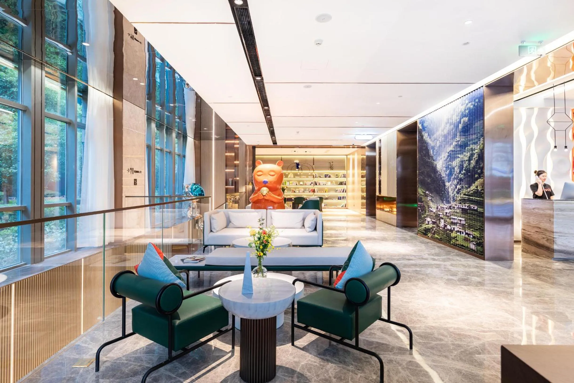 Seating area in Atour Hotel Shanghai Wujiaochang Daxue Road