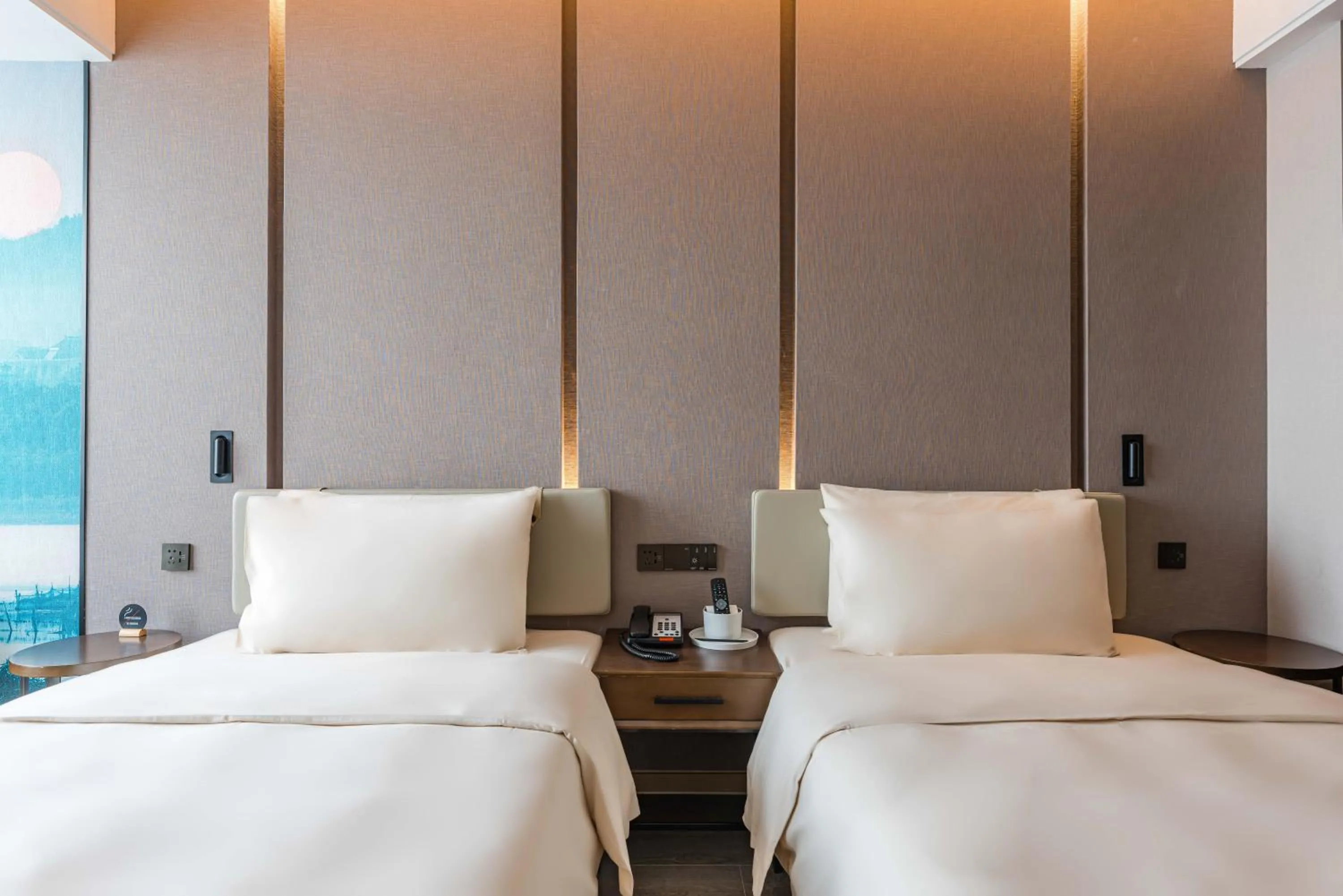 Bed in Atour Hotel Suzhou Wangting