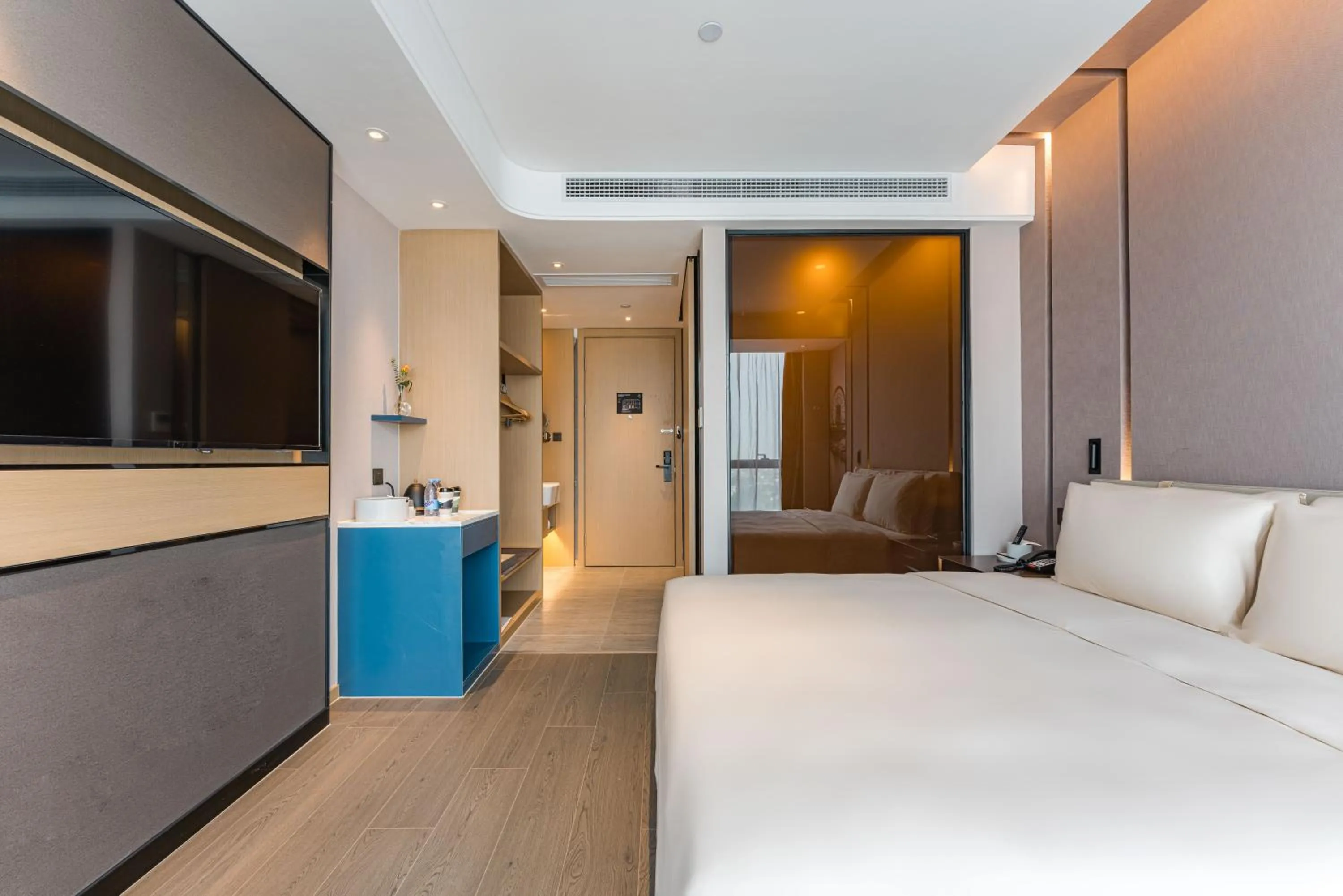 Bed in Atour Hotel Suzhou Wangting