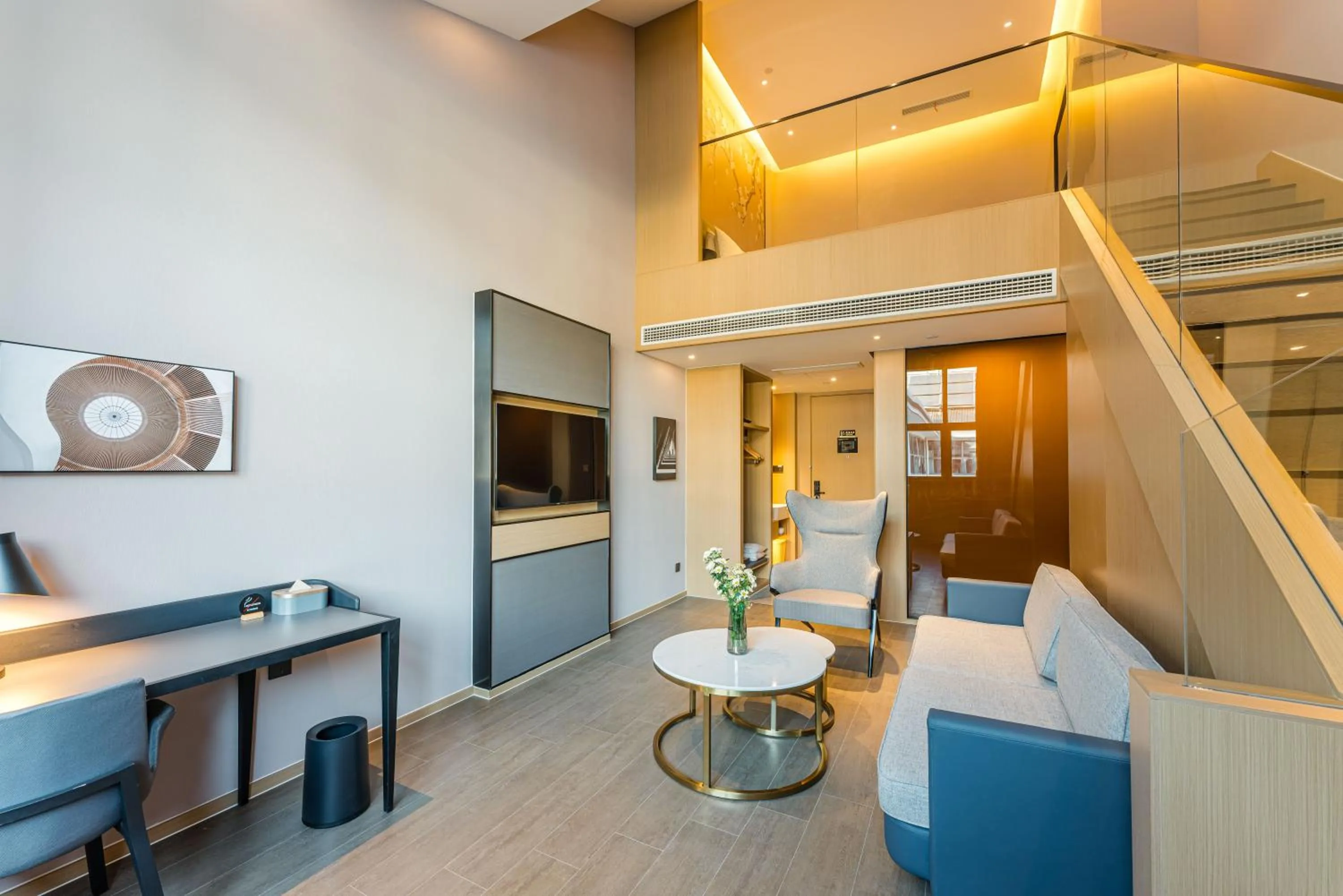 Living room in Atour Hotel Suzhou Mudu Ancient Town