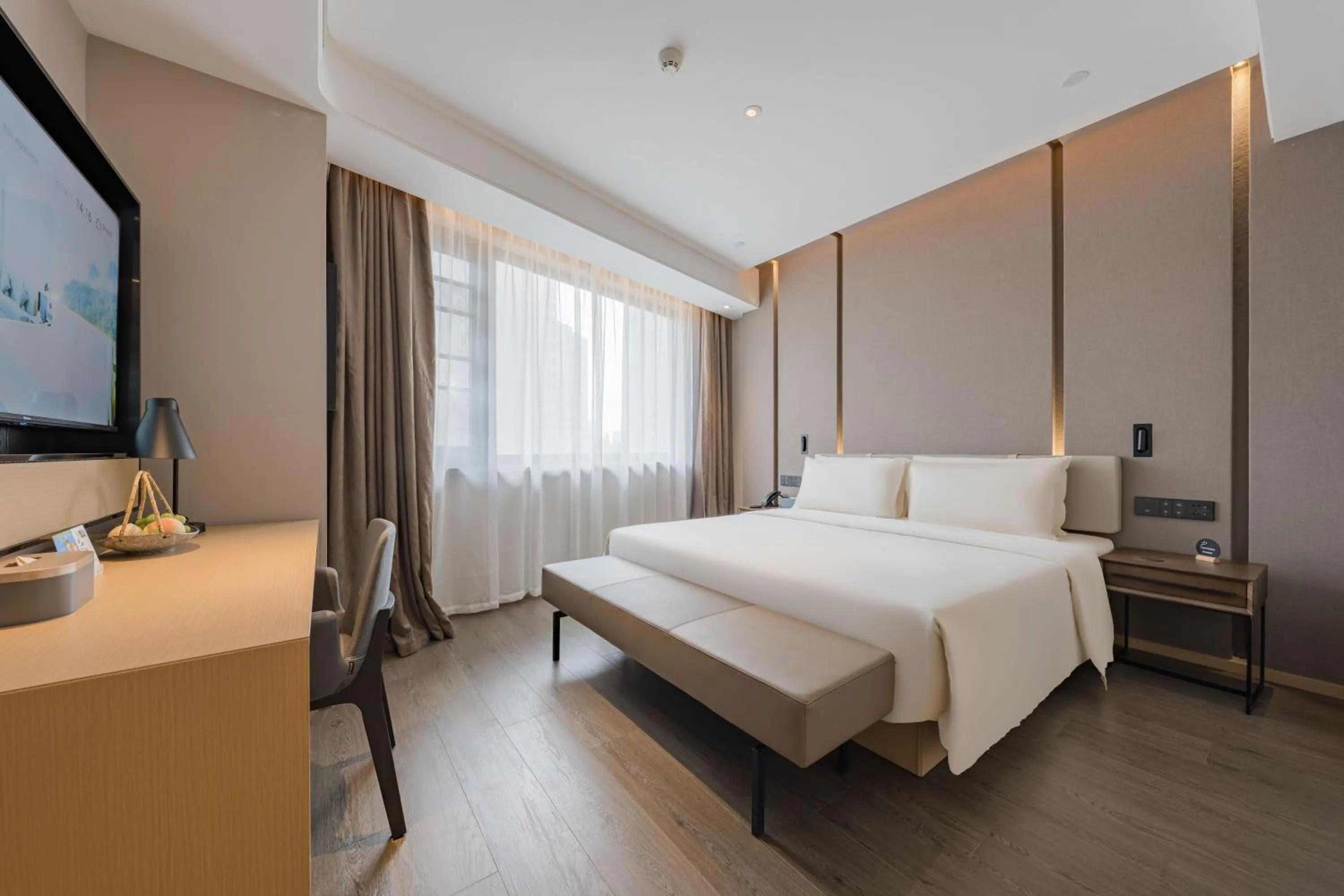 Bedroom, Bed in Atour Hotel Hangzhou East Railway Station