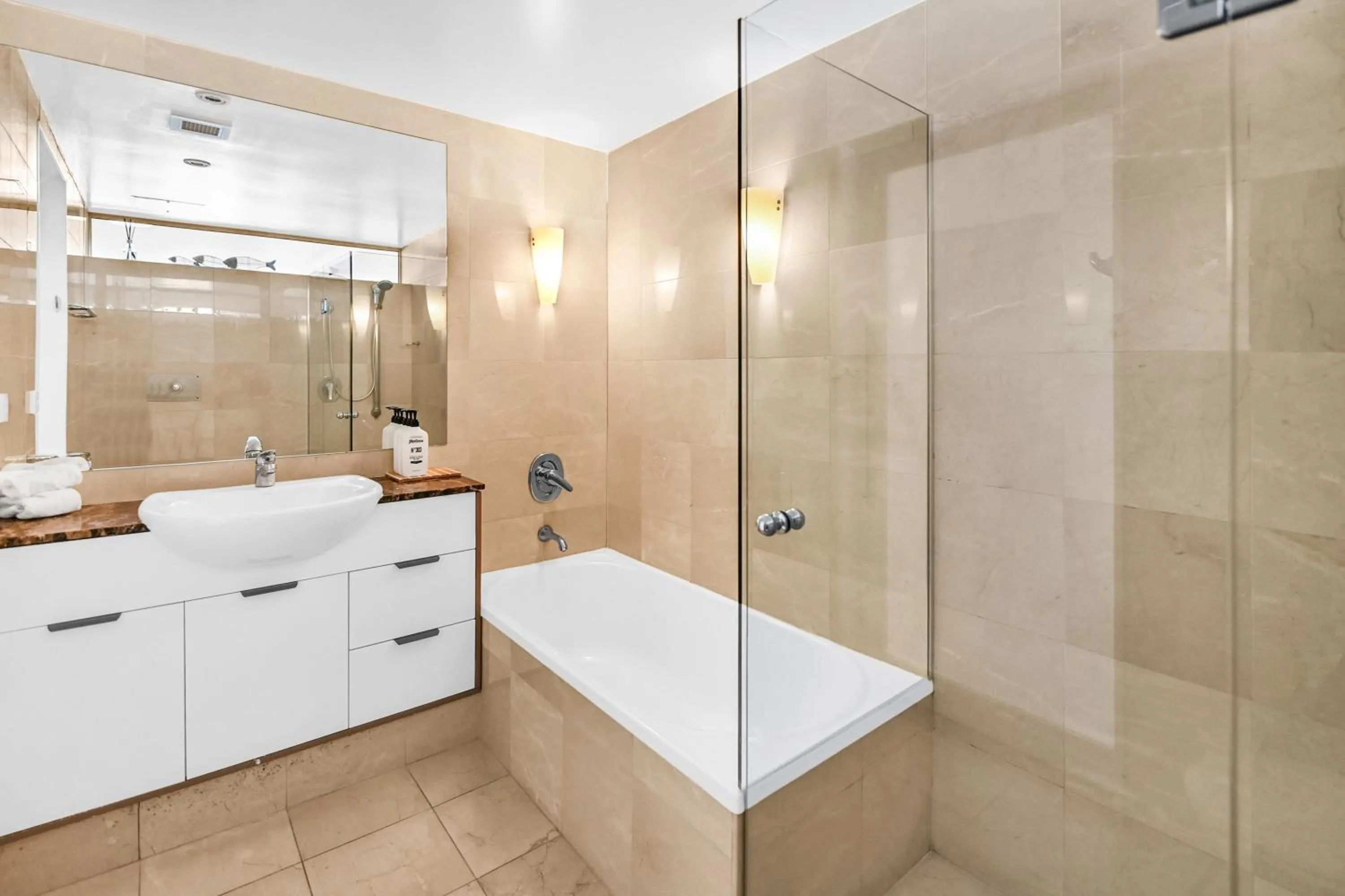 Shower in Albatross North Apartments