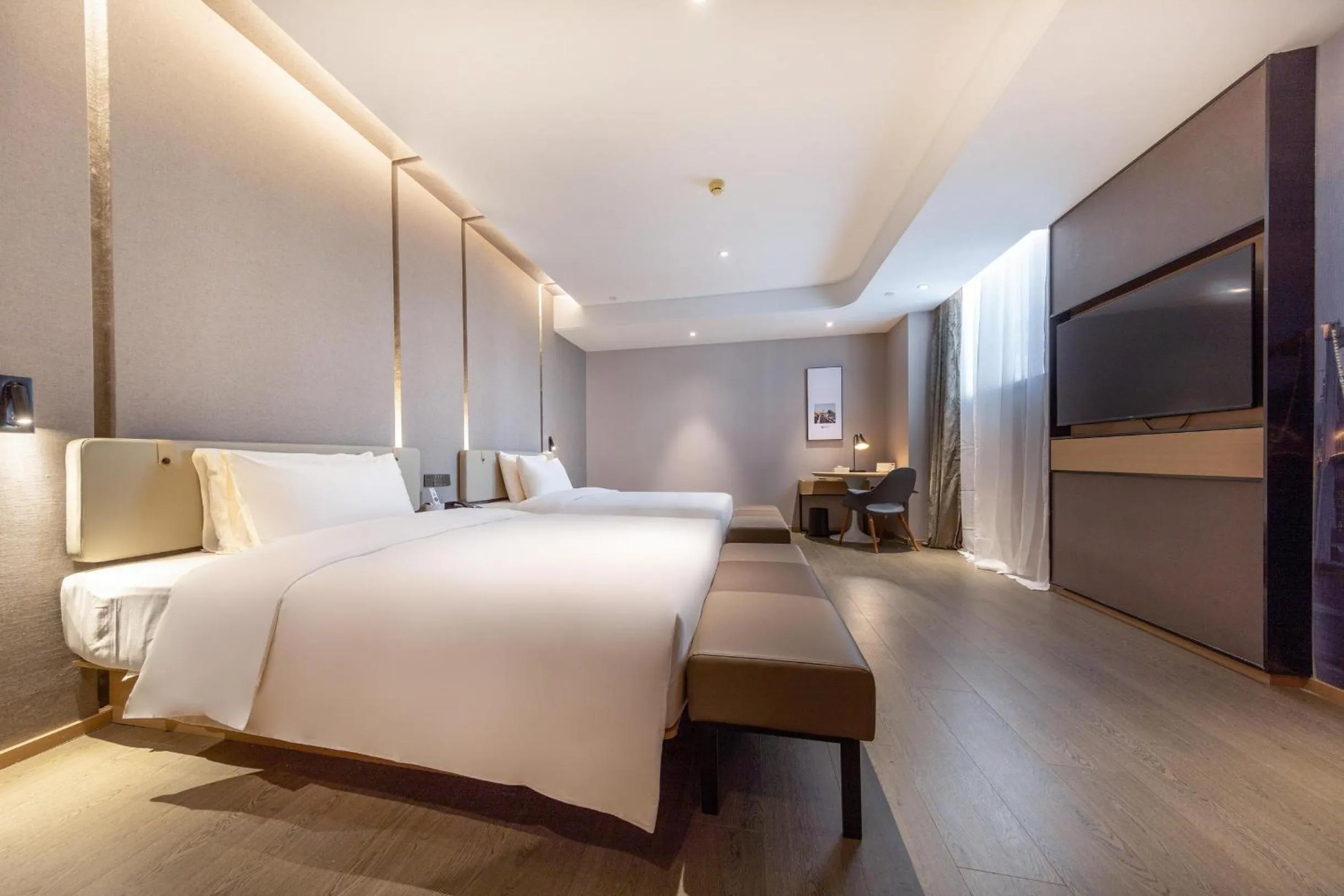 Bed in Atour Hotel Xiamen Jimei Lake Business Center