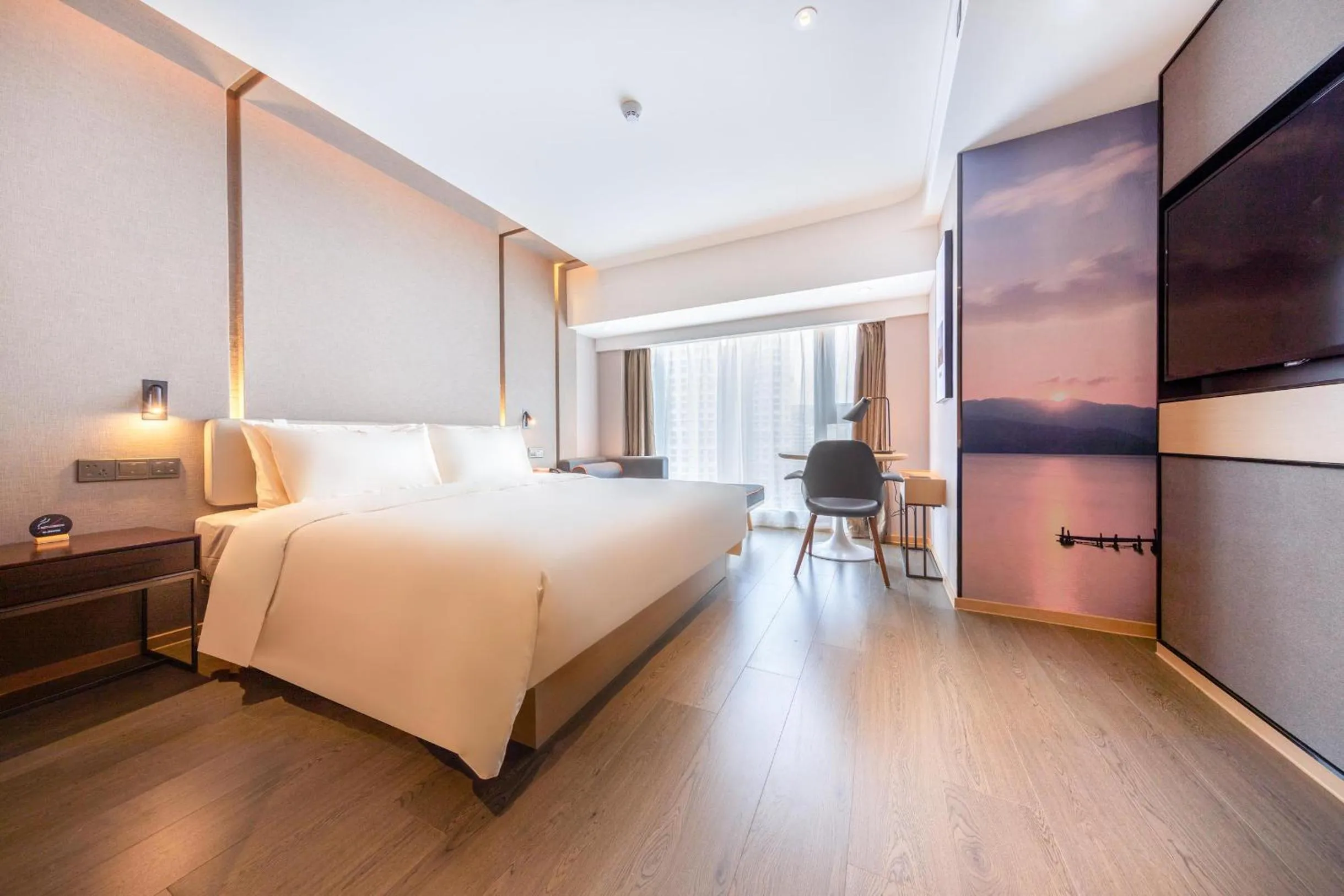 Bed in Atour Hotel Kunming Hi-tech Wuyue Plaza