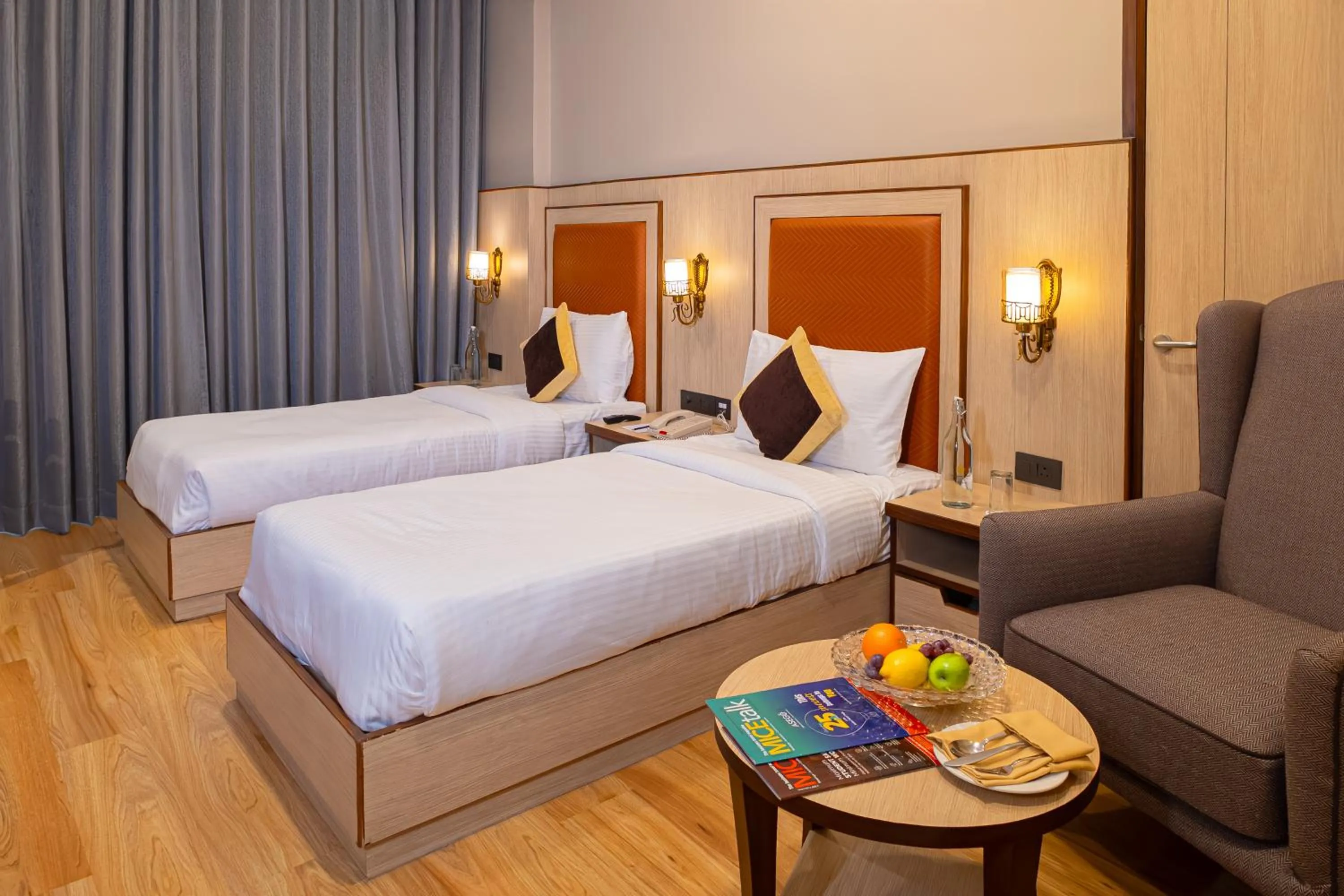 Bed in The Lalita Grand Mathura- Vrindavan