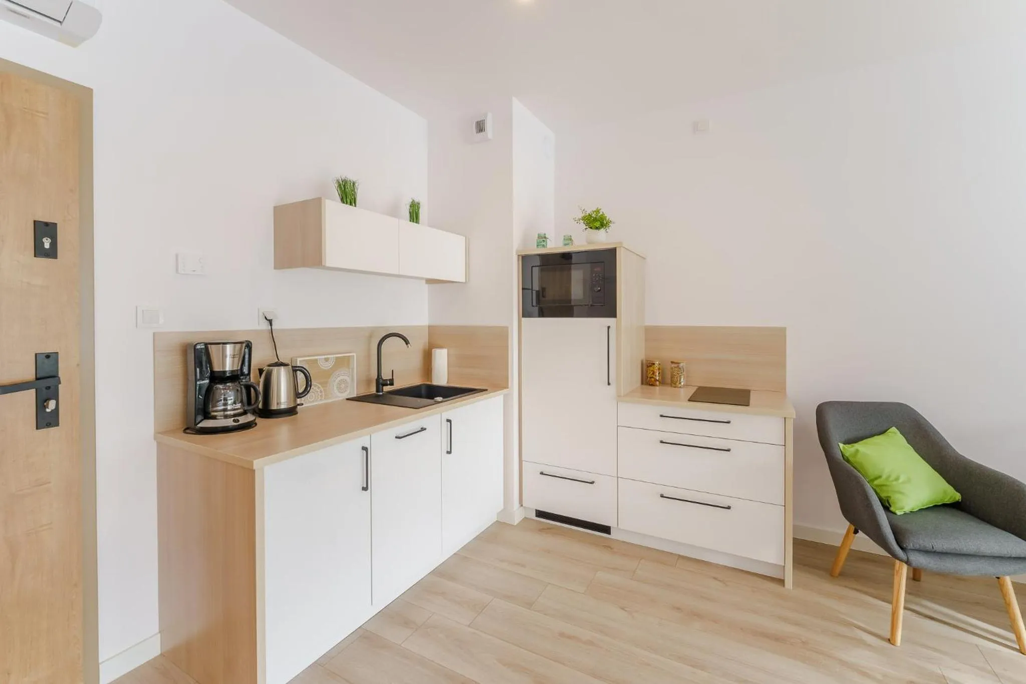 Kitchen or kitchenette in Ustronie Apartments 20 m do plaży