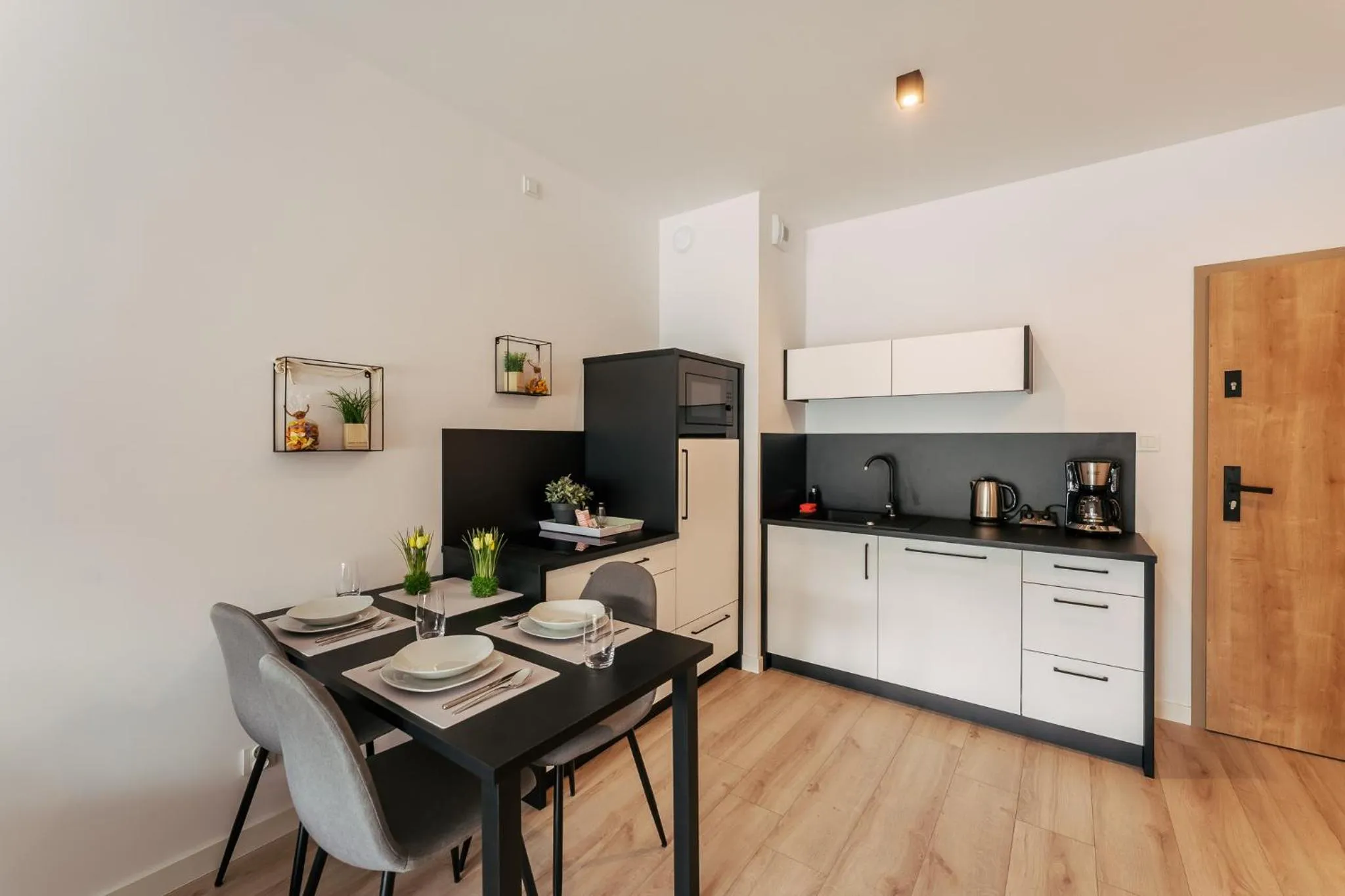 Kitchen or kitchenette in Ustronie Apartments 20 m do plaży