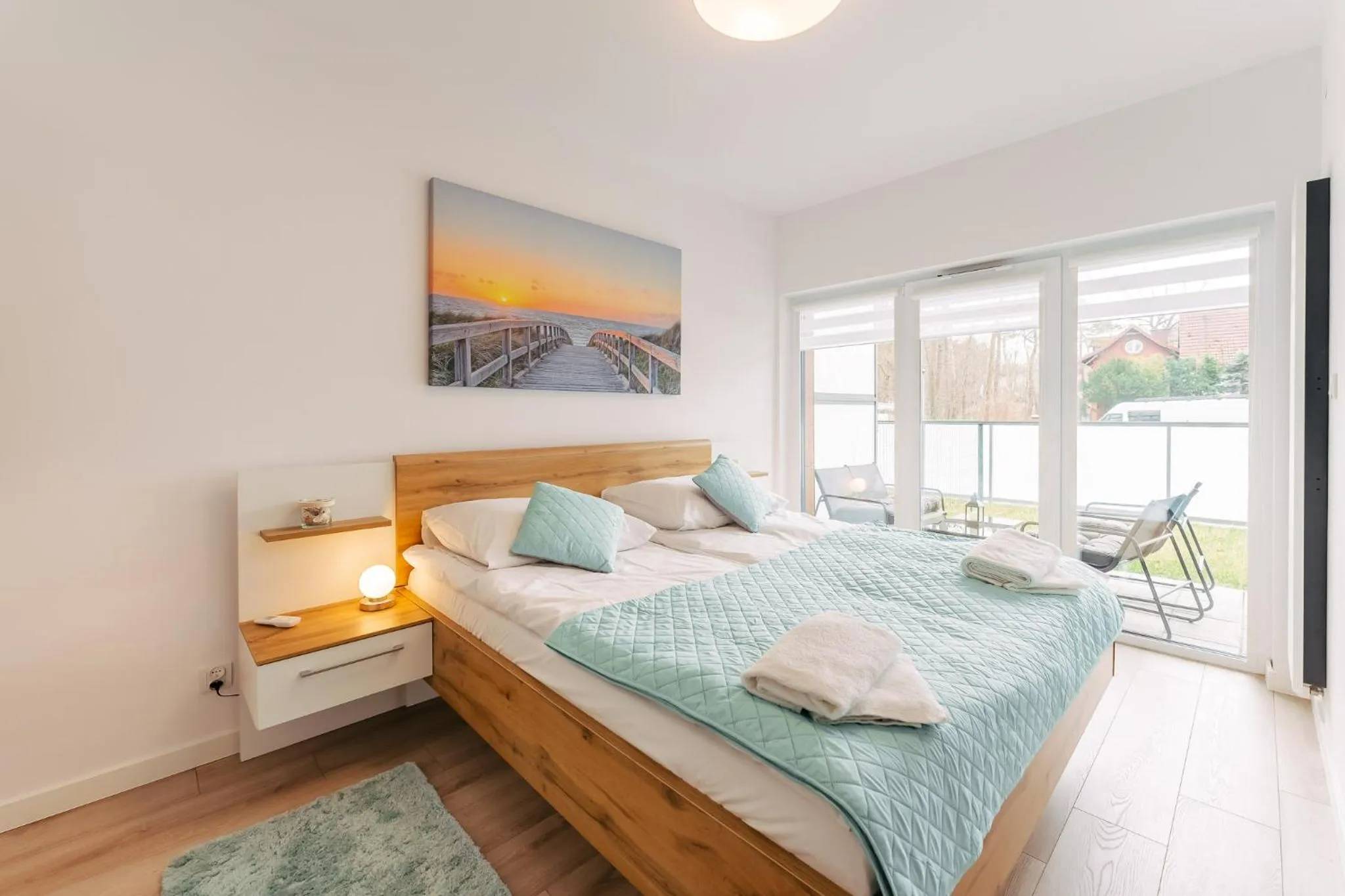 Bed in Ustronie Apartments 20 m do plaży