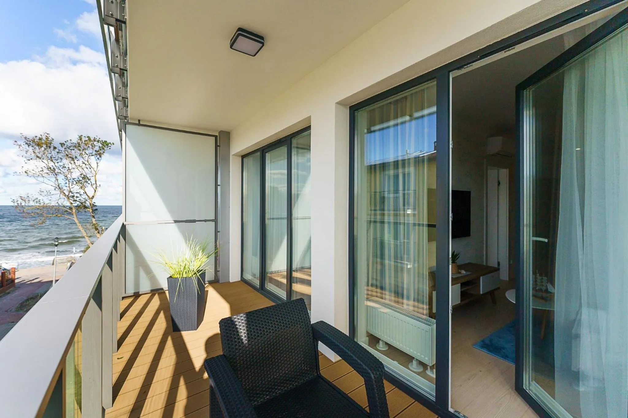 Balcony/Terrace in Ustronie Apartments 20 m do plaży