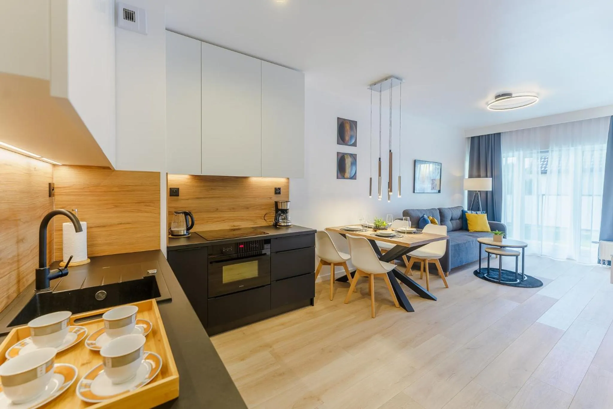 Kitchen or kitchenette in Ustronie Apartments 20 m do plaży