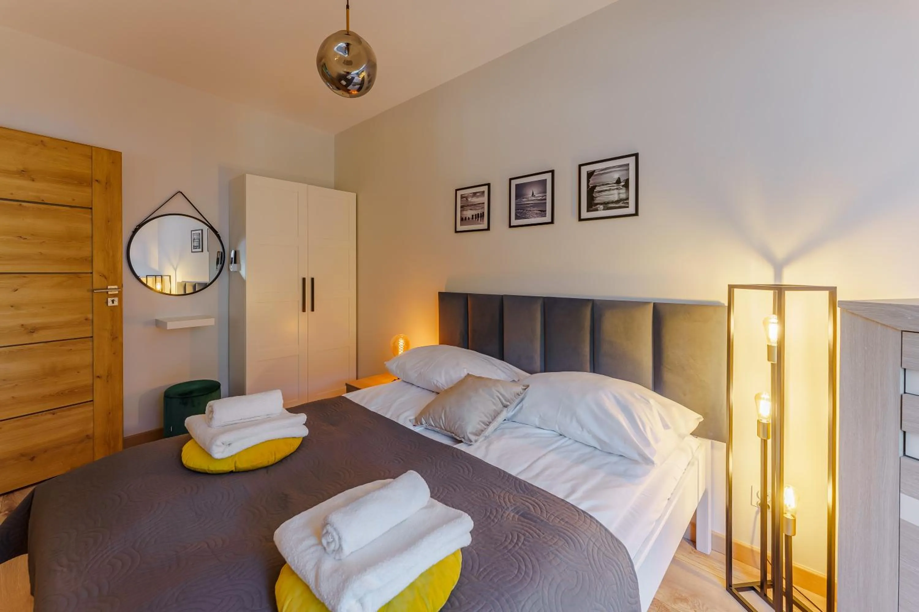 Bed in Ustronie Apartments 20 m do plaży