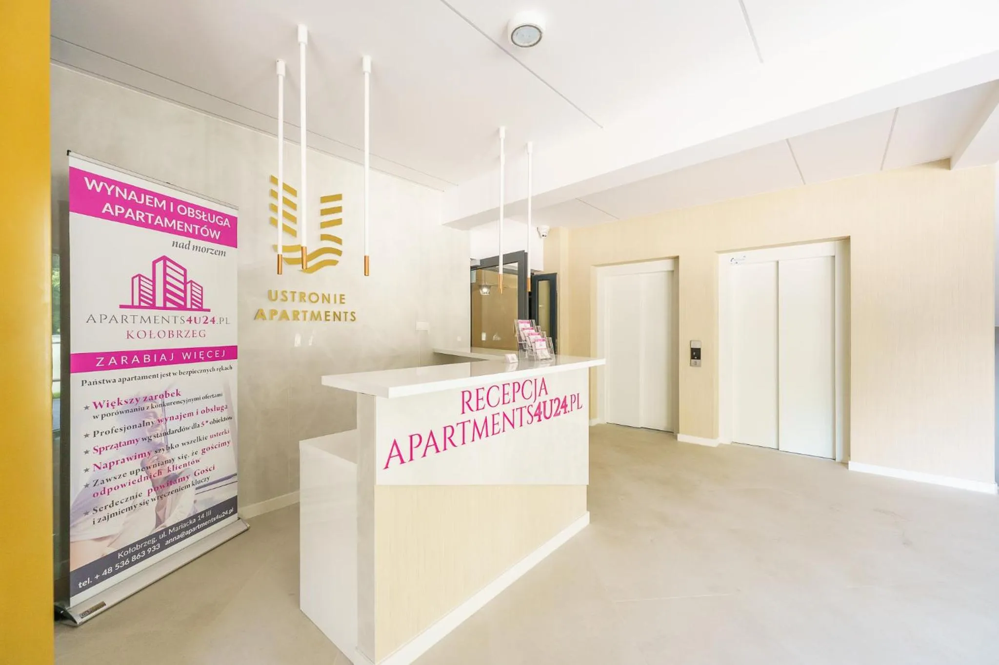 Lobby or reception in Ustronie Apartments 20 m do plaży