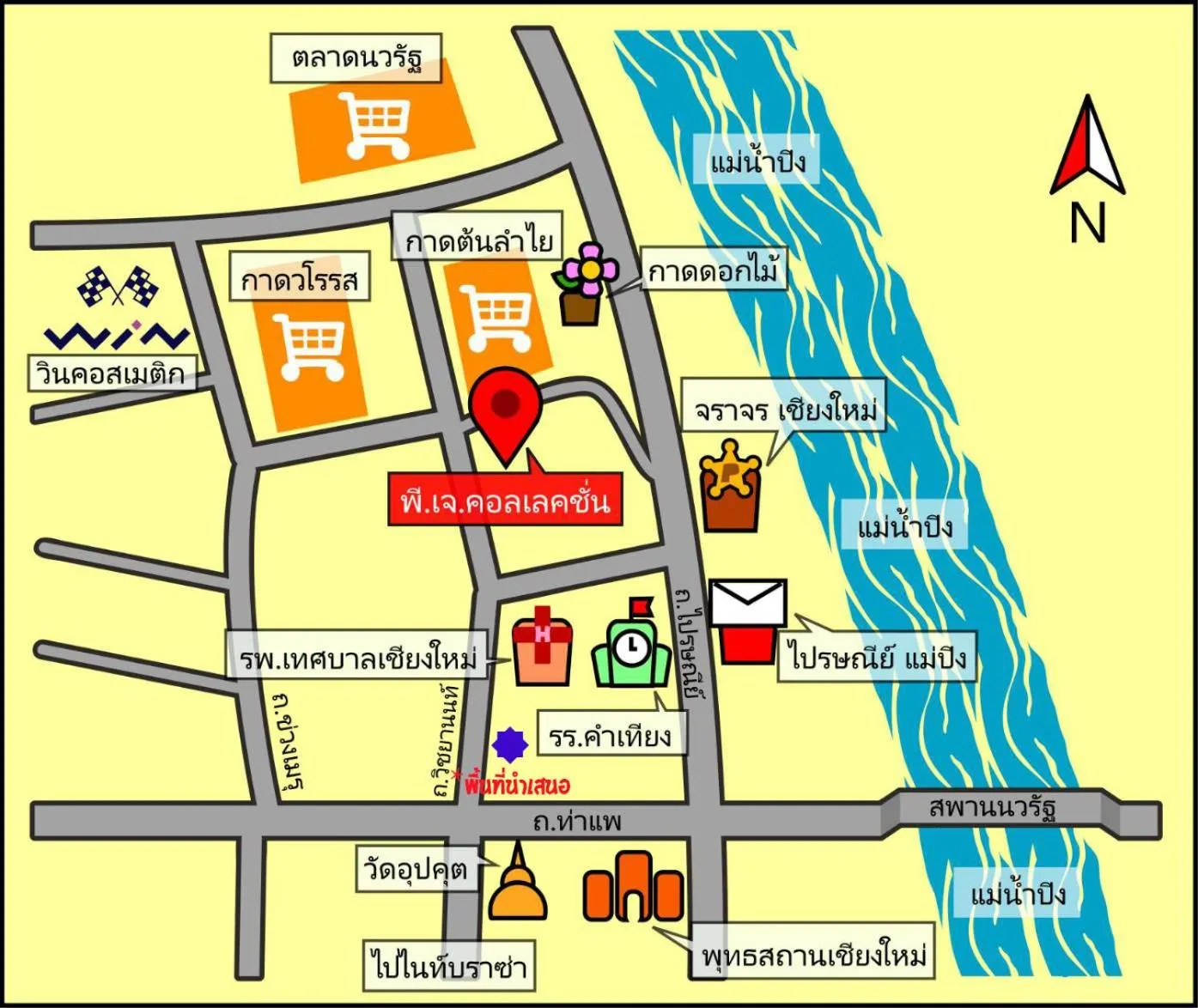 Floor plan in De Nawarat Chiangmai Boutique Apartment