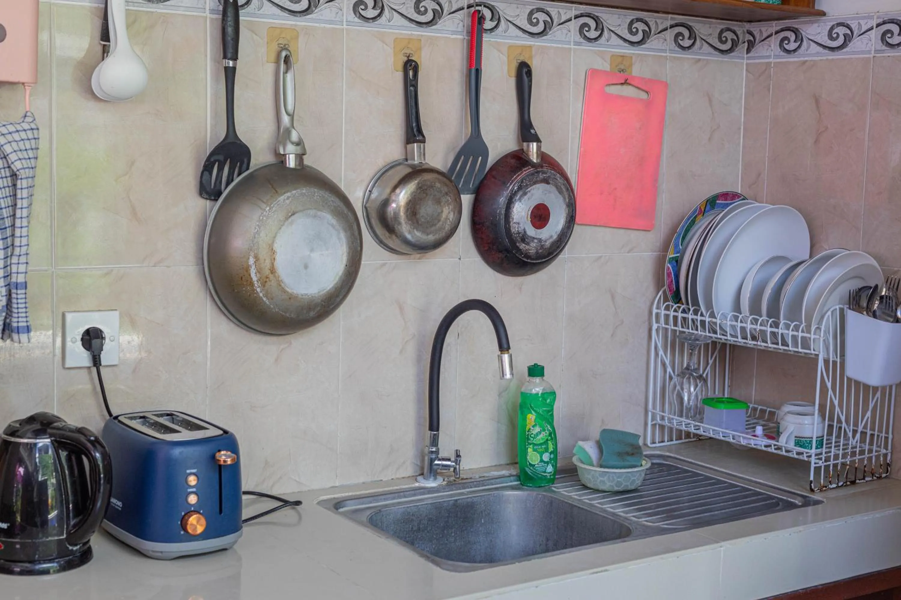 Kitchen or kitchenette in Prama Beach Canggu by The Loka