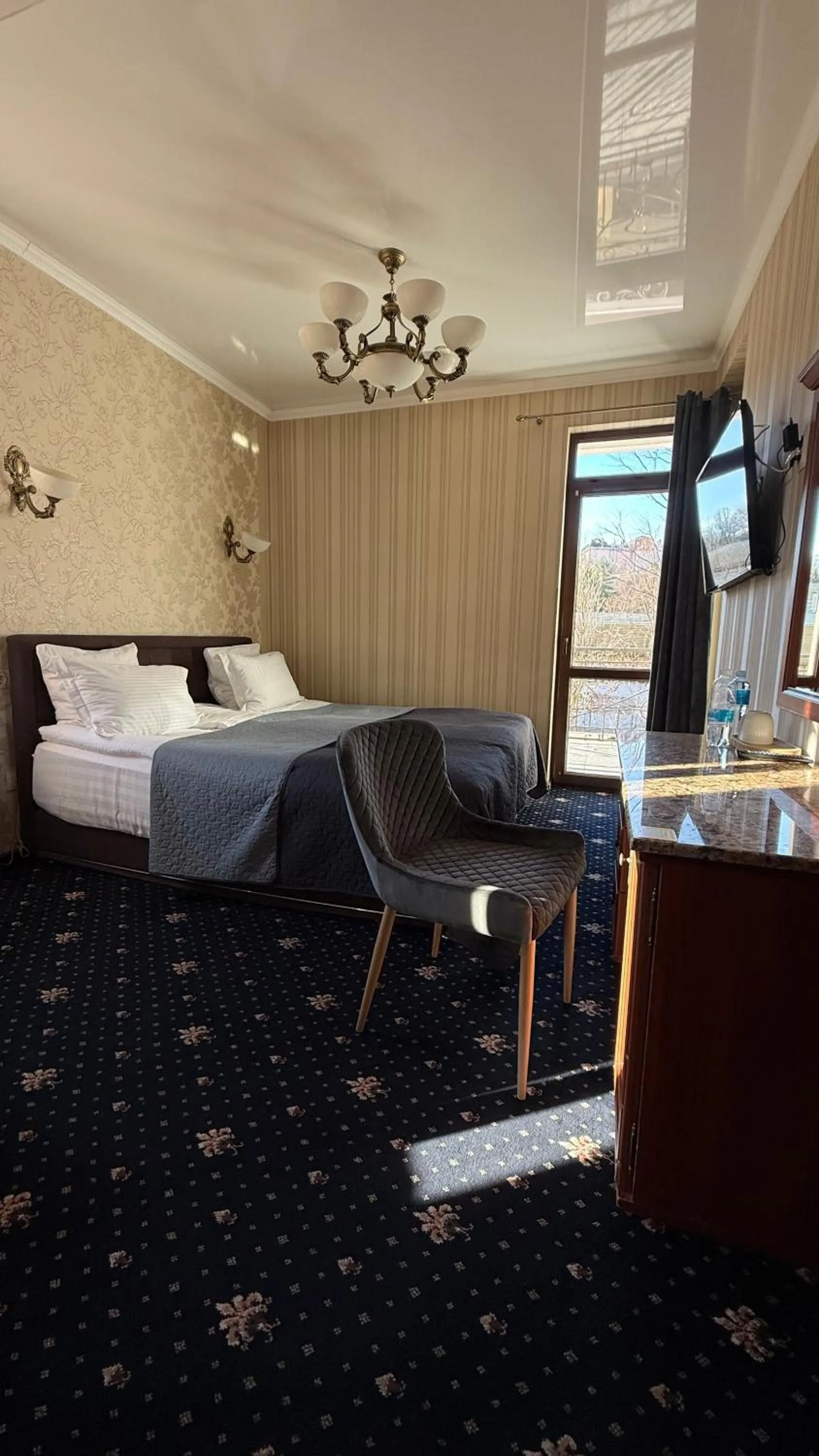 Bed in Hotel Afrodita