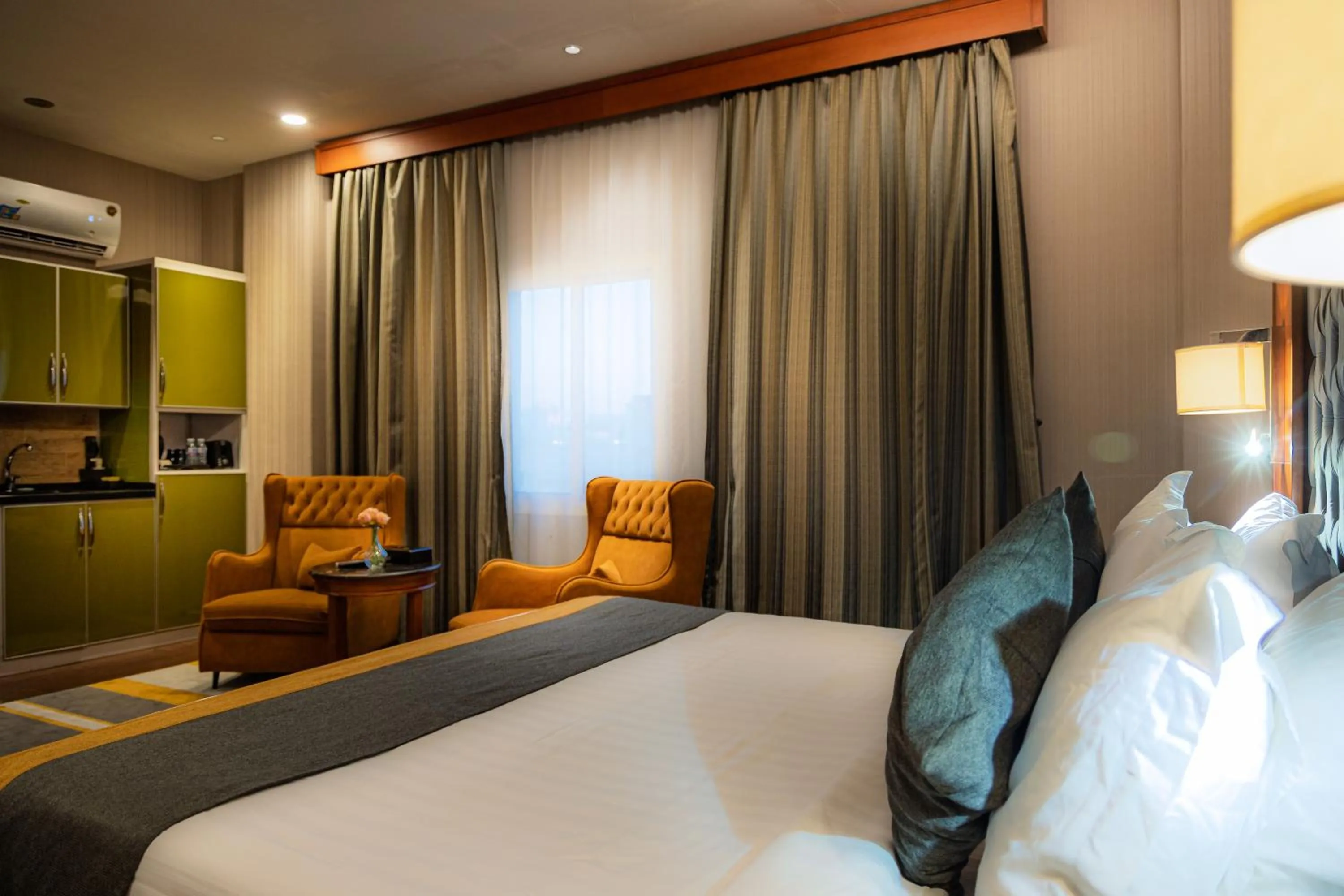 Bed in شاطيء الحياة للشقق المخدومة