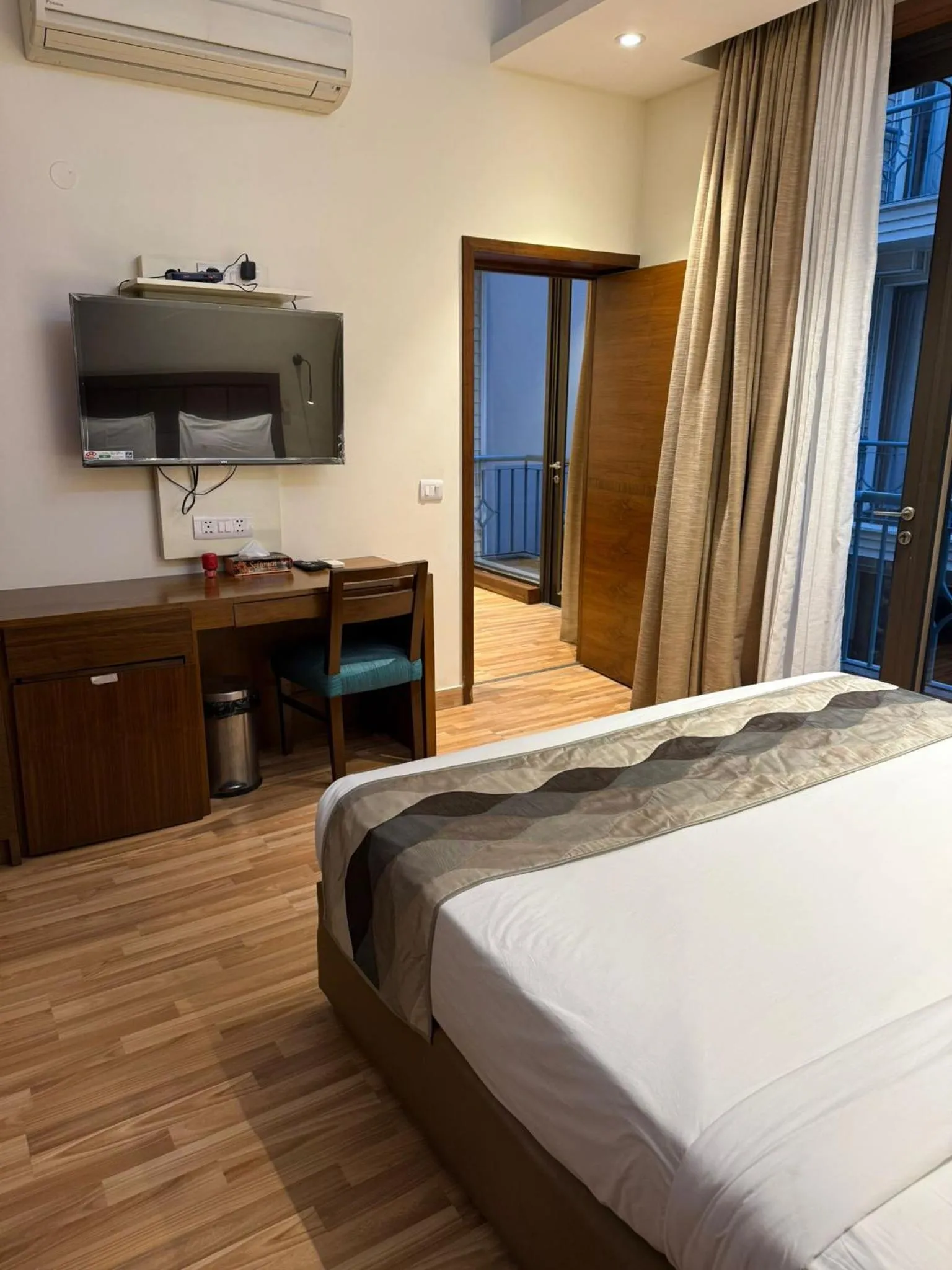 Bedroom, Bed in UDS Villa Scandinavian - Next to VFS, Walking to Connaught Place