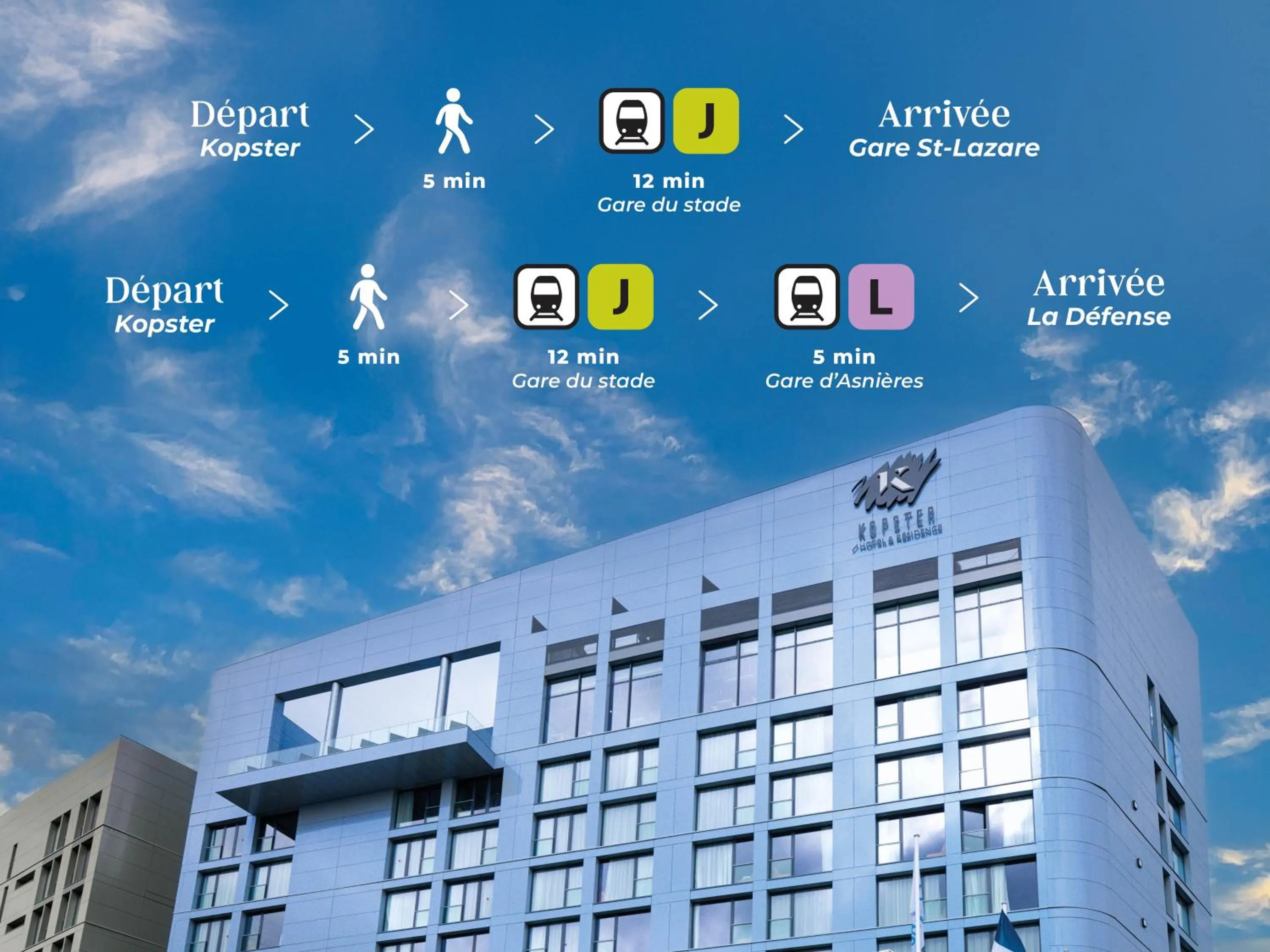 Property building in KOPSTER Hotel Residence Paris Ouest Colombes