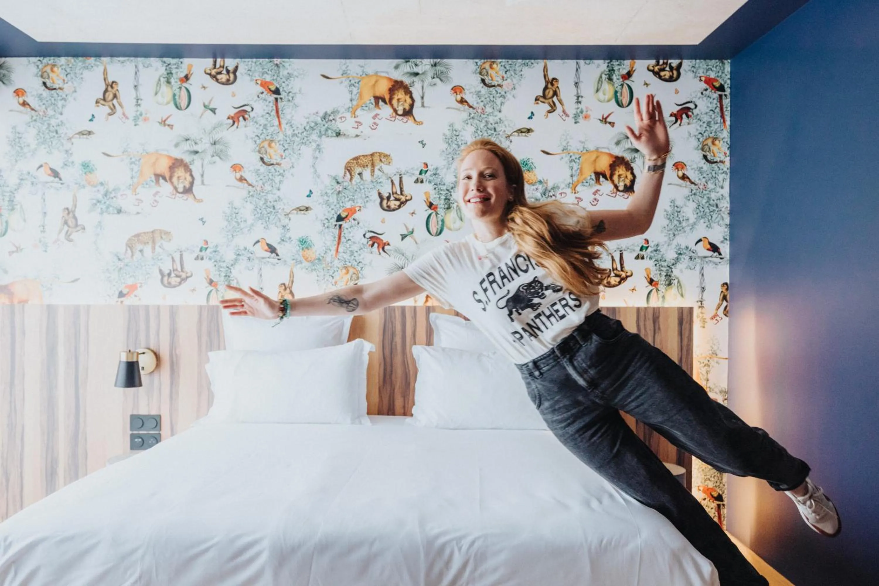 Bedroom, Bed in KOPSTER Hotel Residence Paris Ouest Colombes