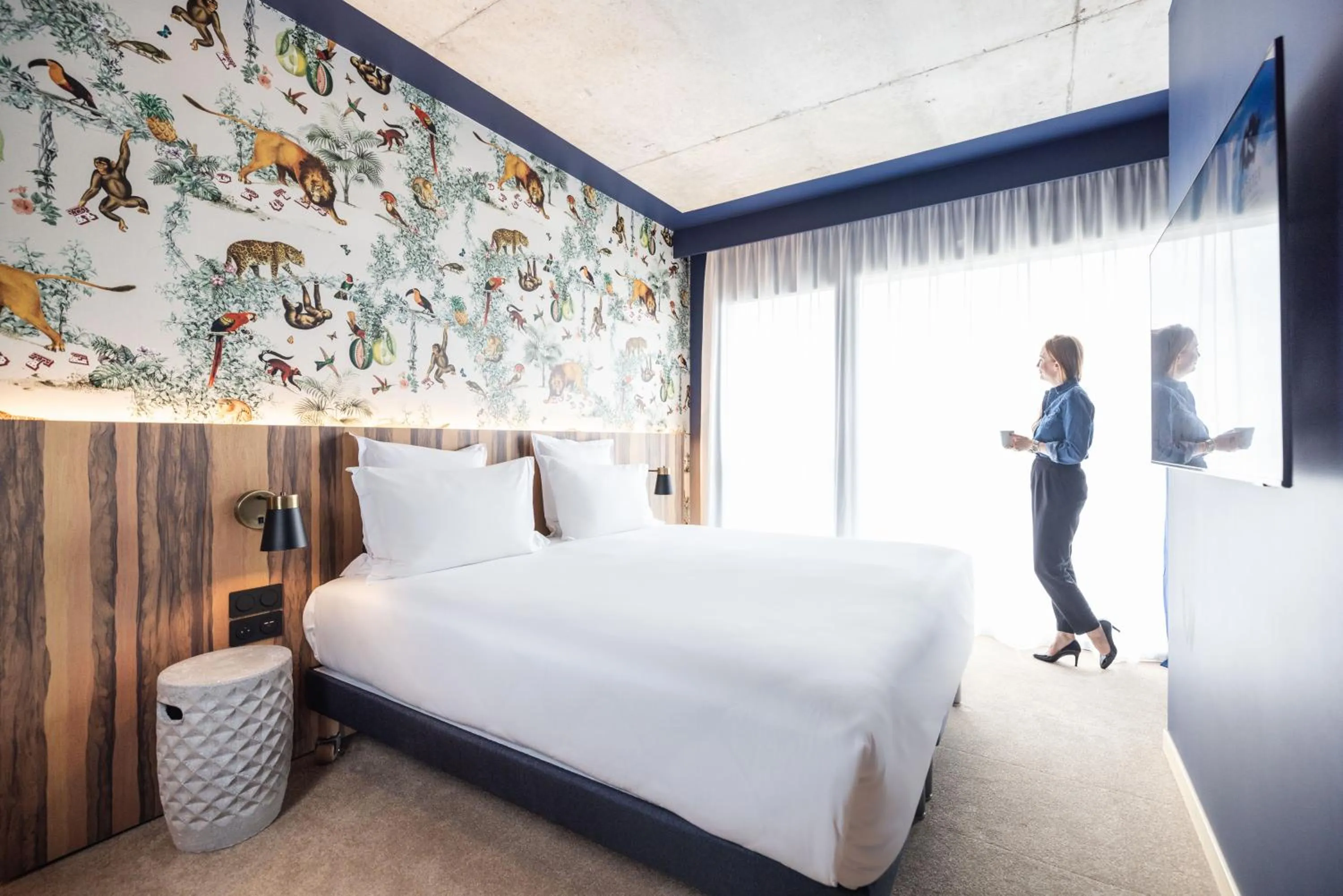 Bedroom, Bed in KOPSTER Hotel Residence Paris Ouest Colombes