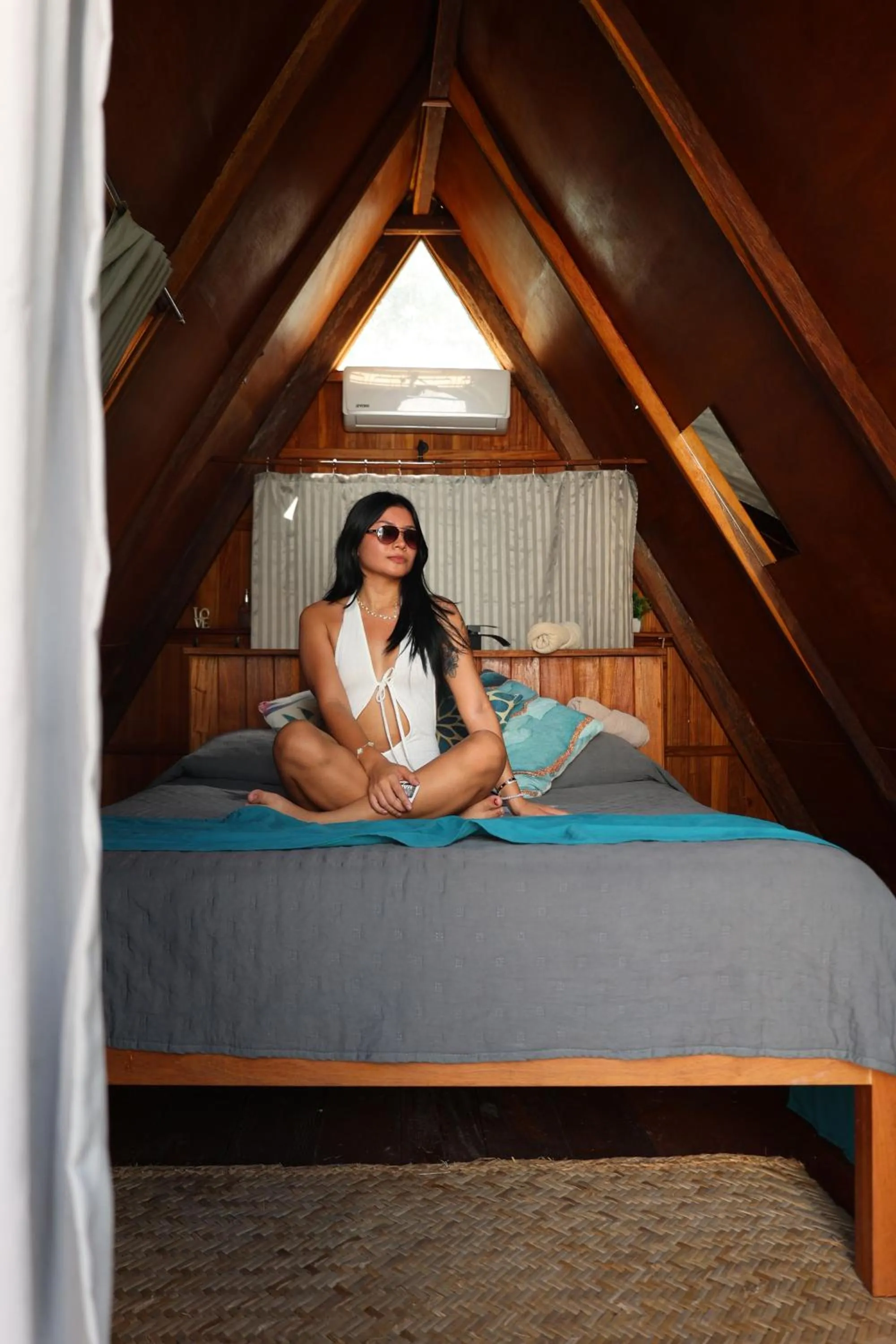 Photo of the whole room, Bed in El Búho Lagoon Bacalar