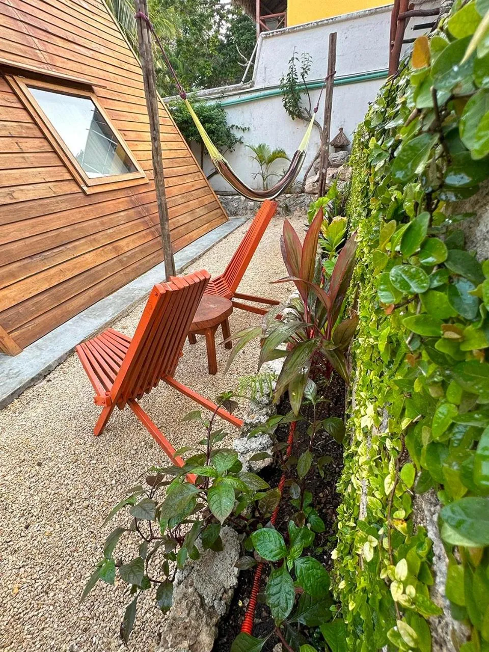 Patio in El Búho Lagoon Bacalar