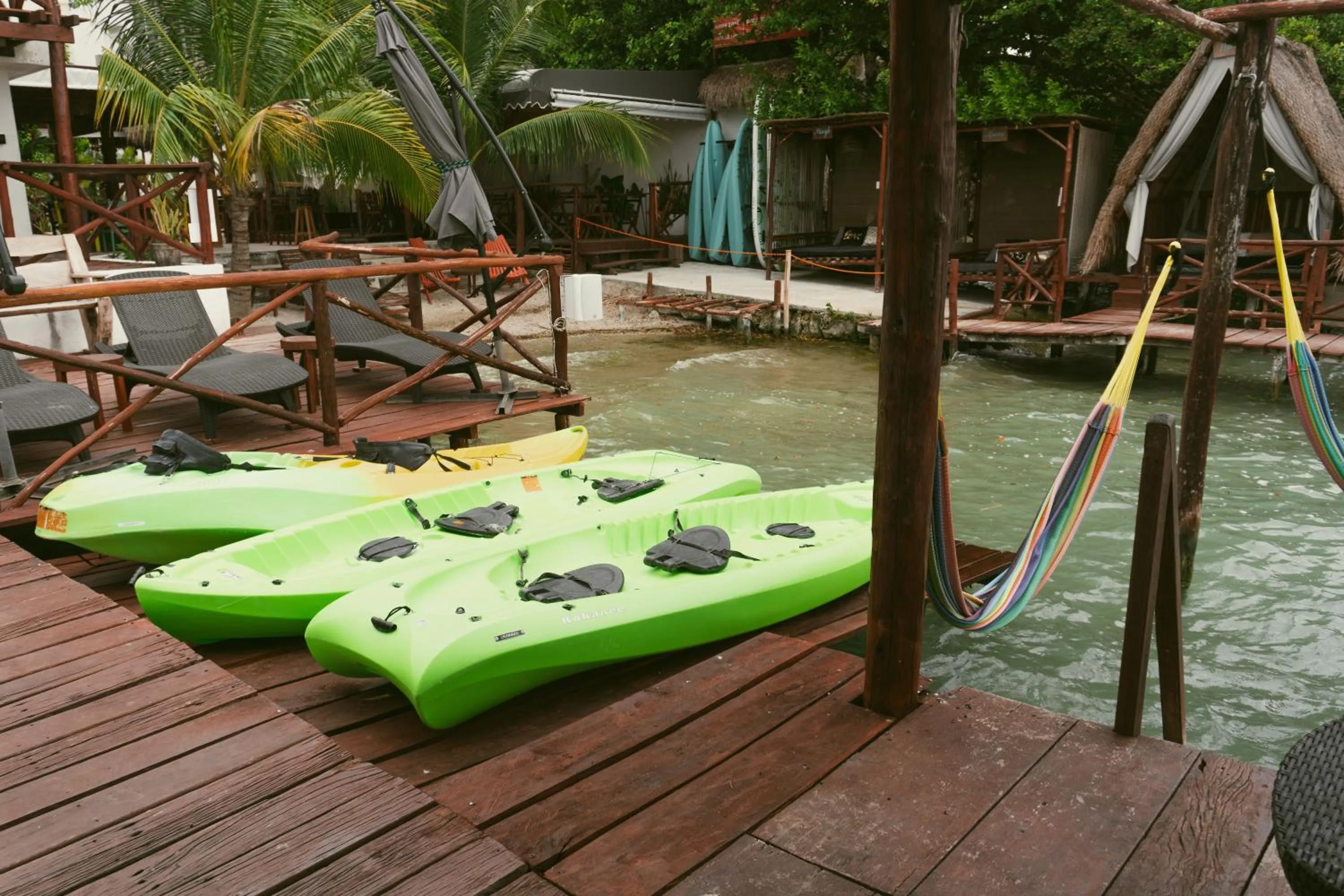 Beach in El Búho Lagoon Bacalar