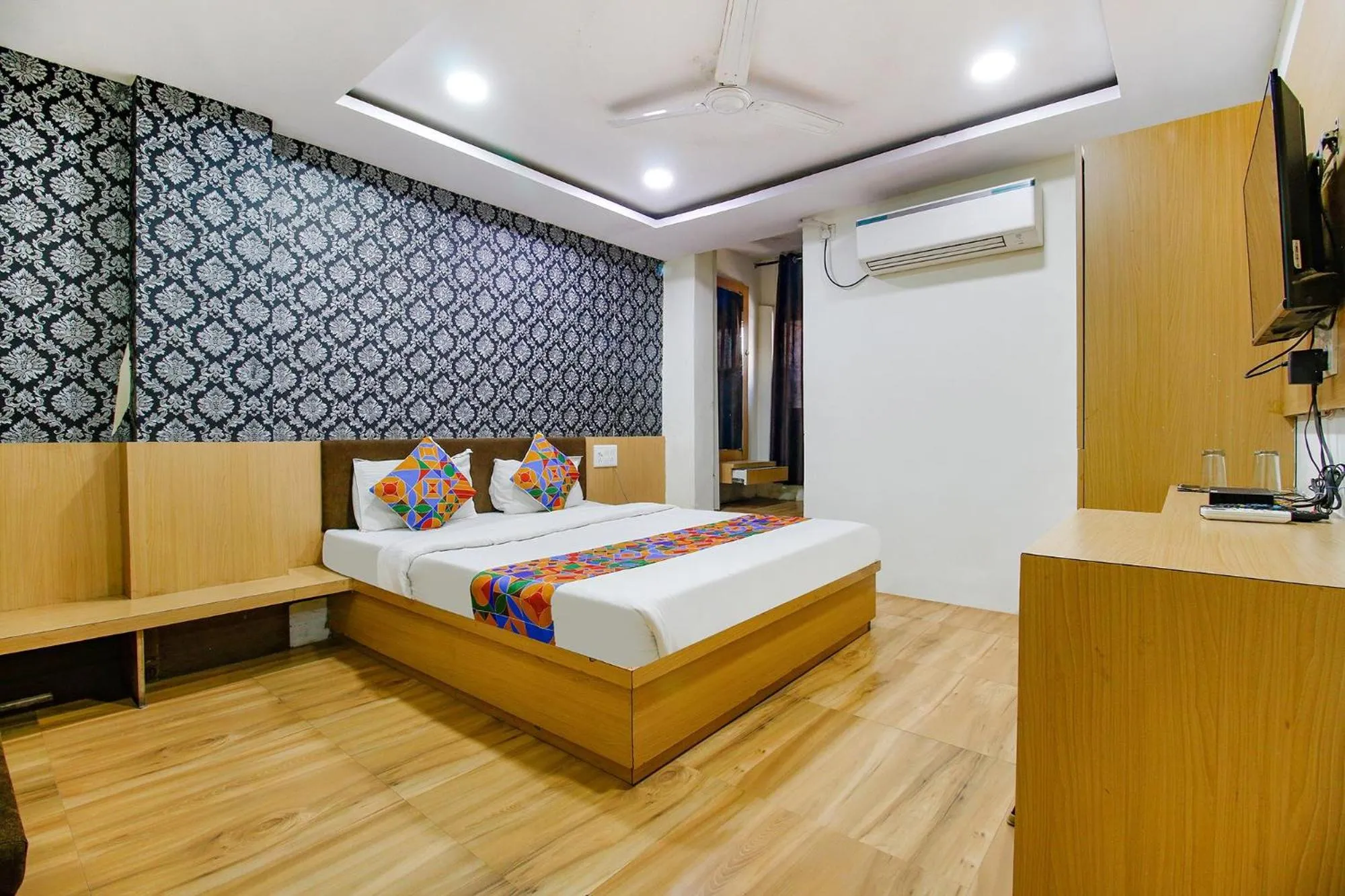 Bed in FabHotel Surbhi