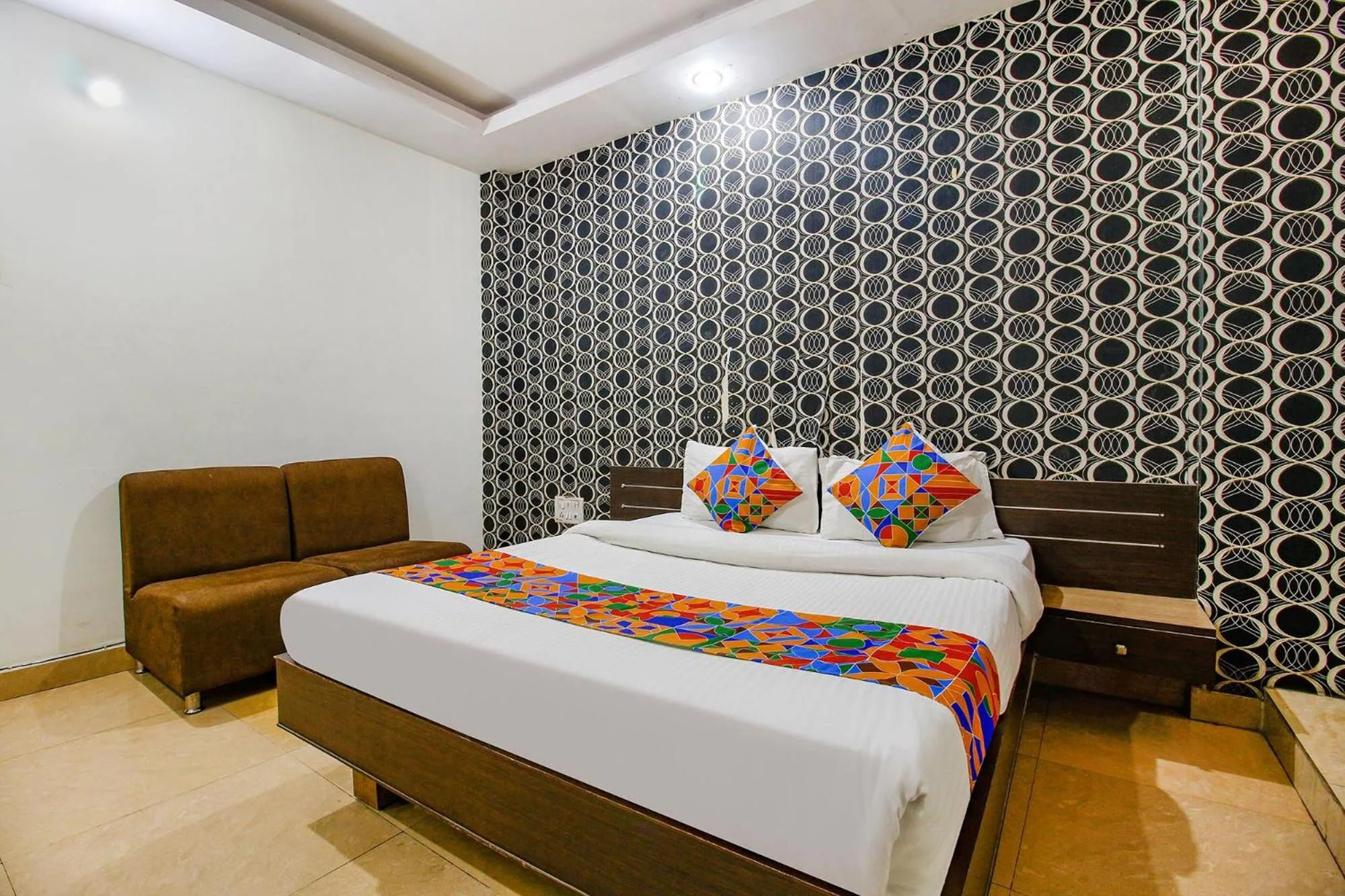 Bed in FabHotel Surbhi
