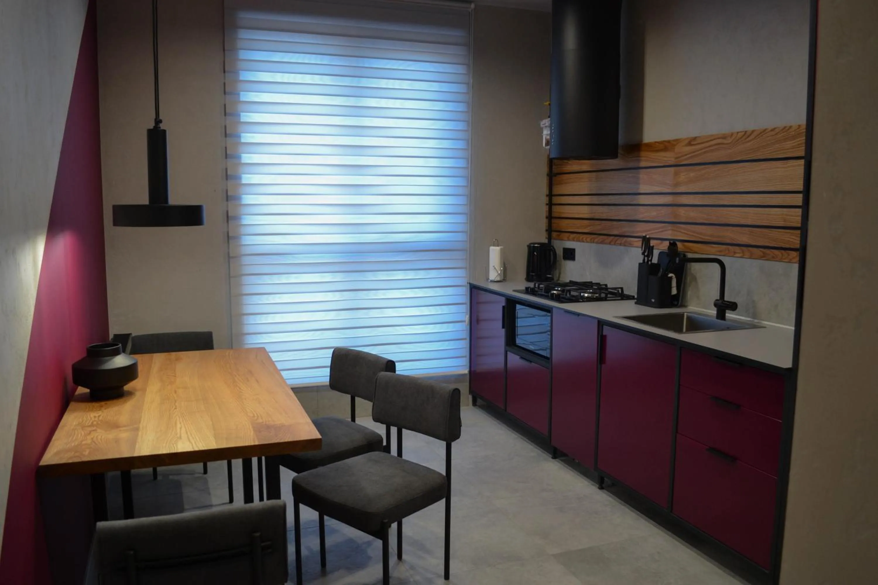 Kitchen or kitchenette in Kostjukowski apartments Nekrasova 45a