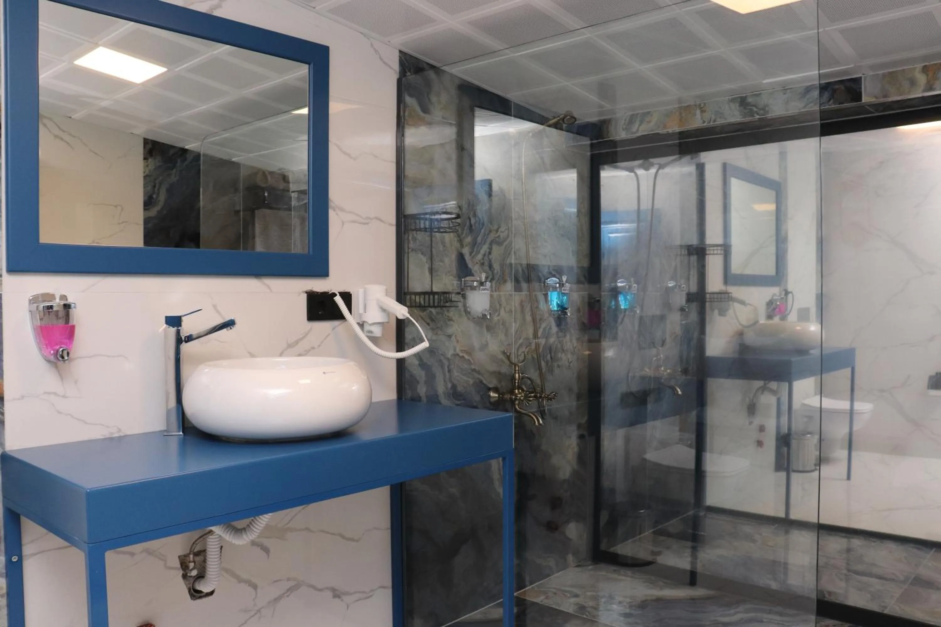 Shower in Blue Ay Boutique Hotel